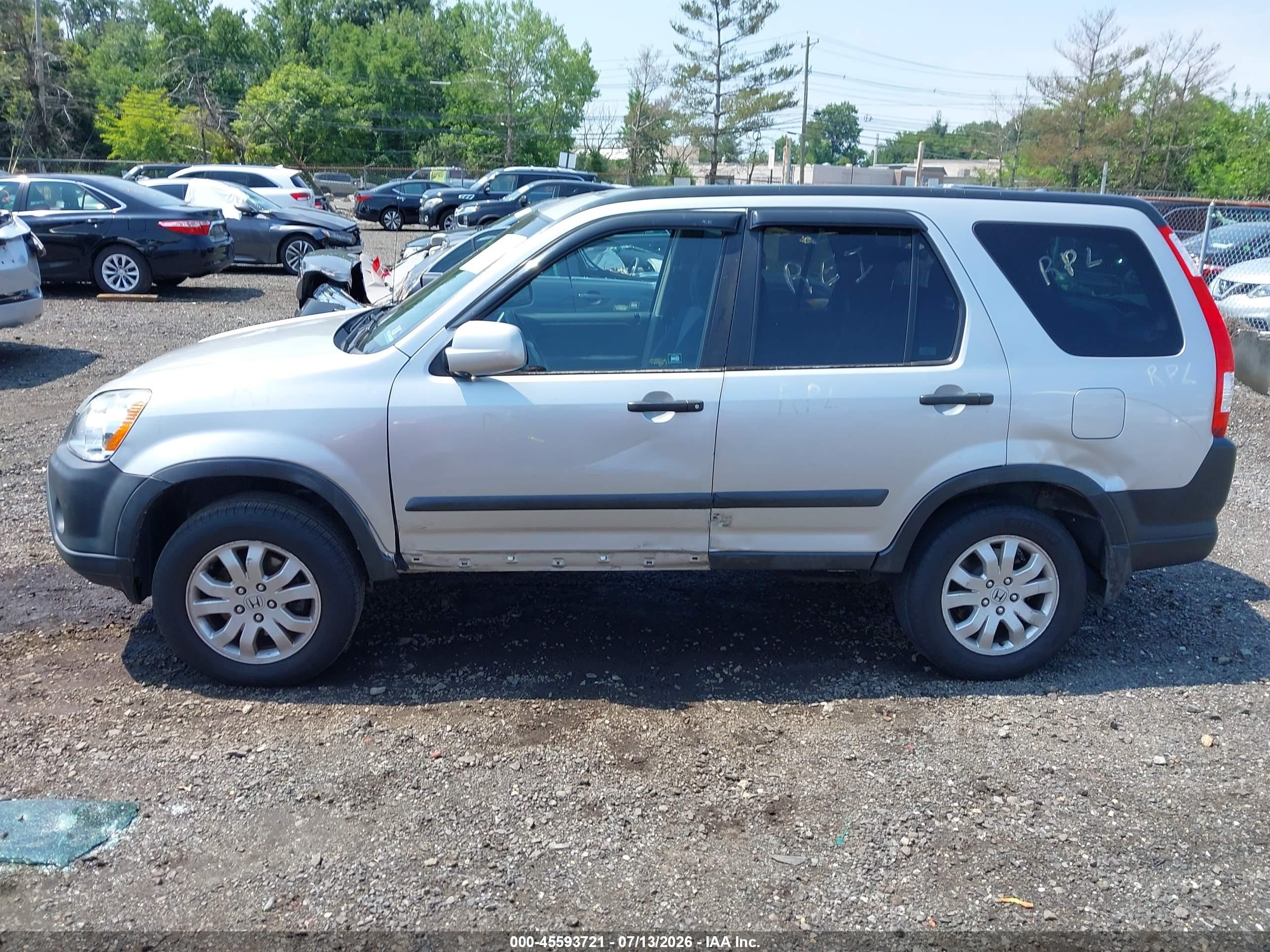 2006 Honda Cr-v Ex Серебряный vin: SHSRD78886U438749