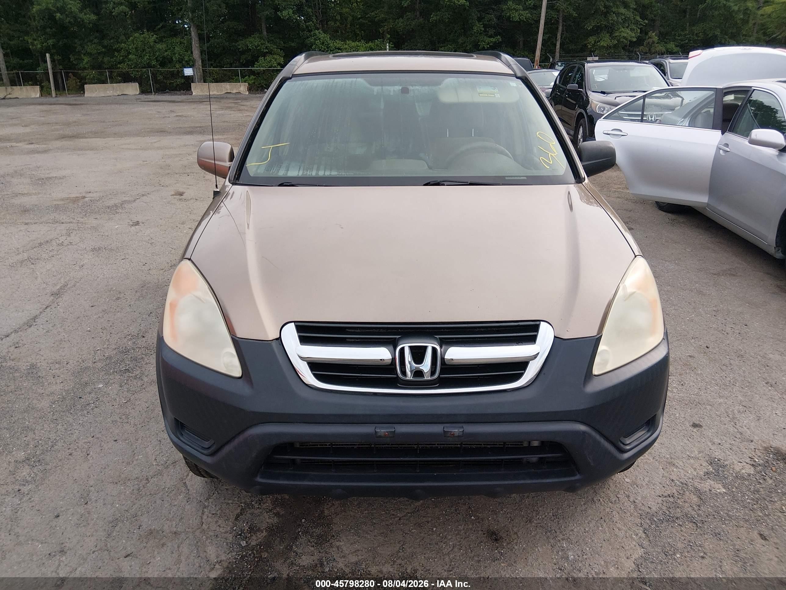 2002 Honda Cr-v Ex Tan vin: SHSRD78892U008853