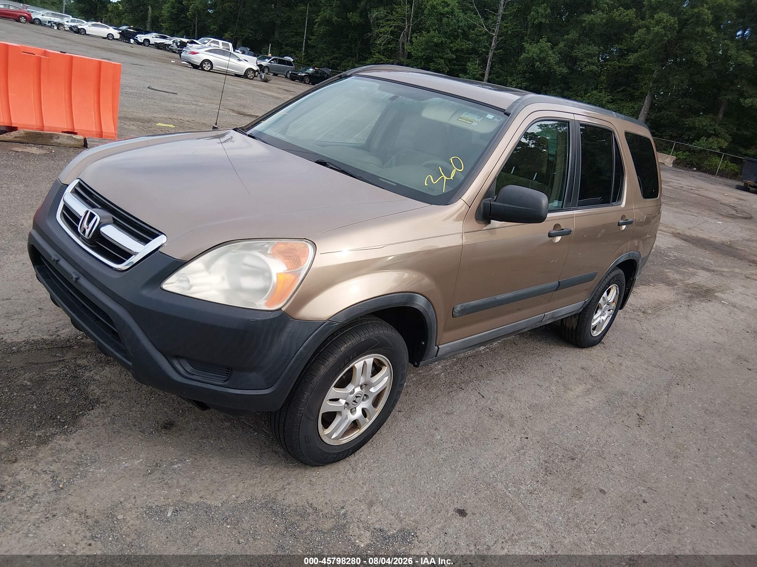 2002 Honda Cr-v Ex Tan vin: SHSRD78892U008853