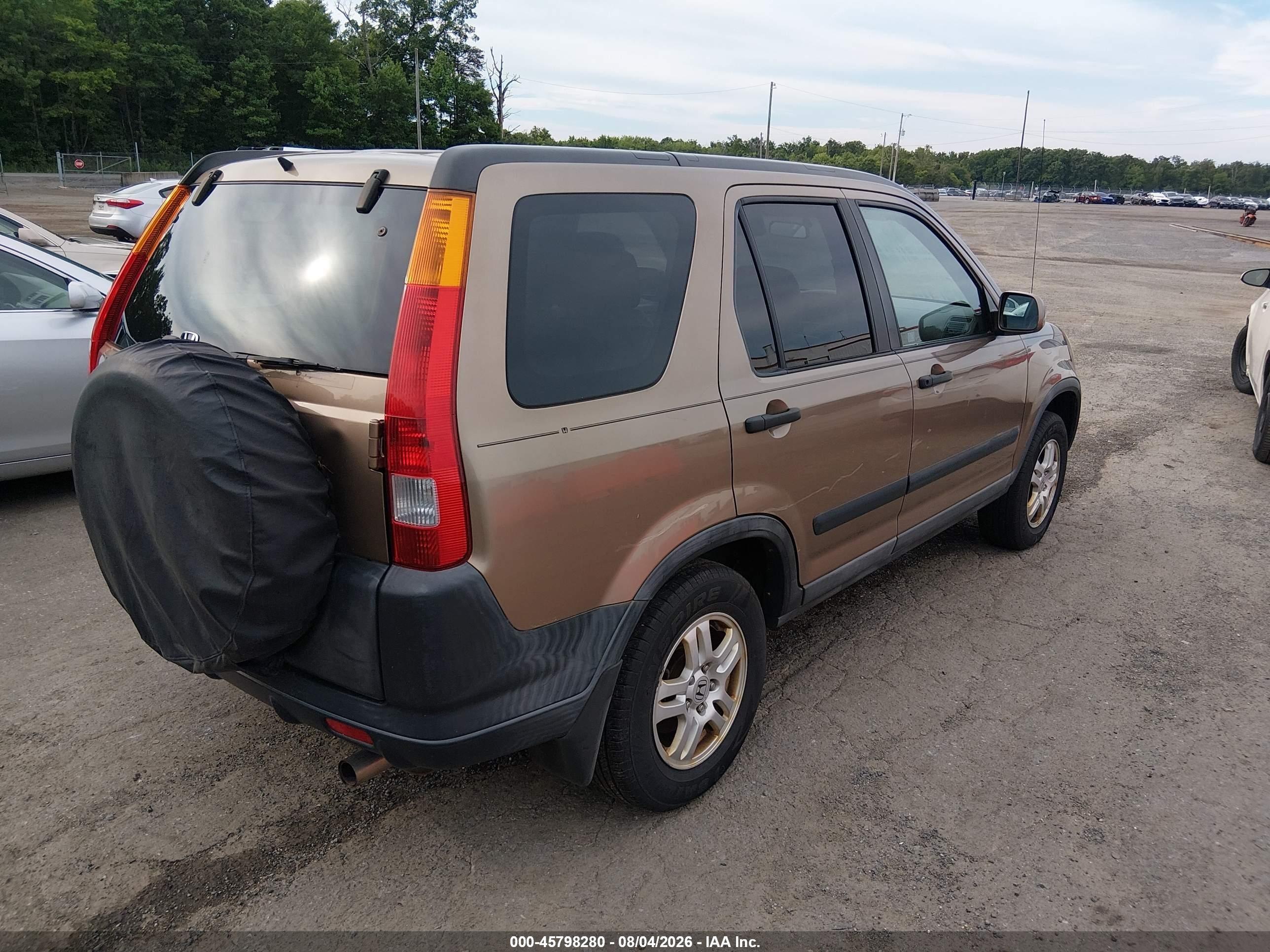 2002 Honda Cr-v Ex Tan vin: SHSRD78892U008853
