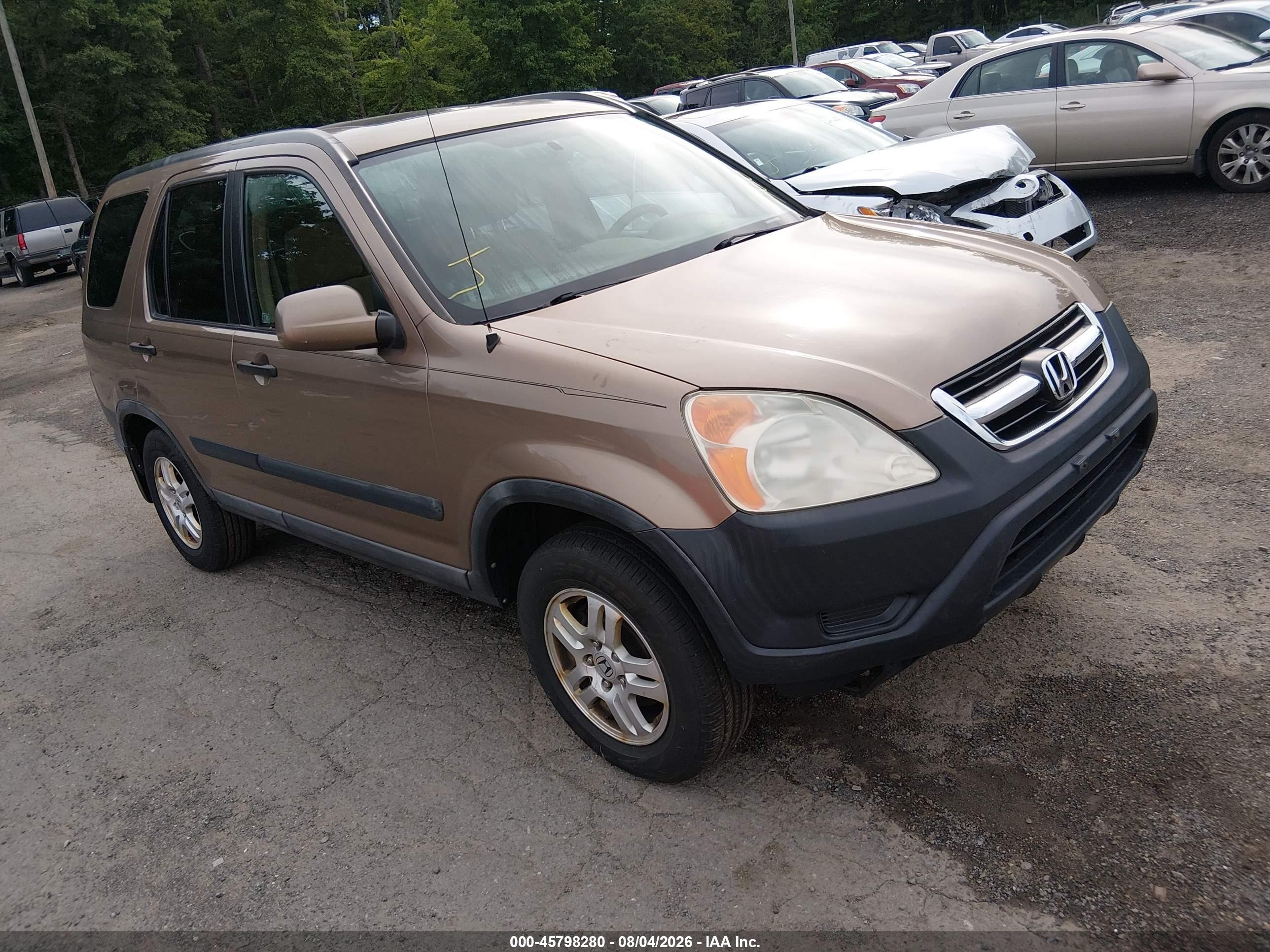 2002 Honda Cr-v Ex Tan vin: SHSRD78892U008853