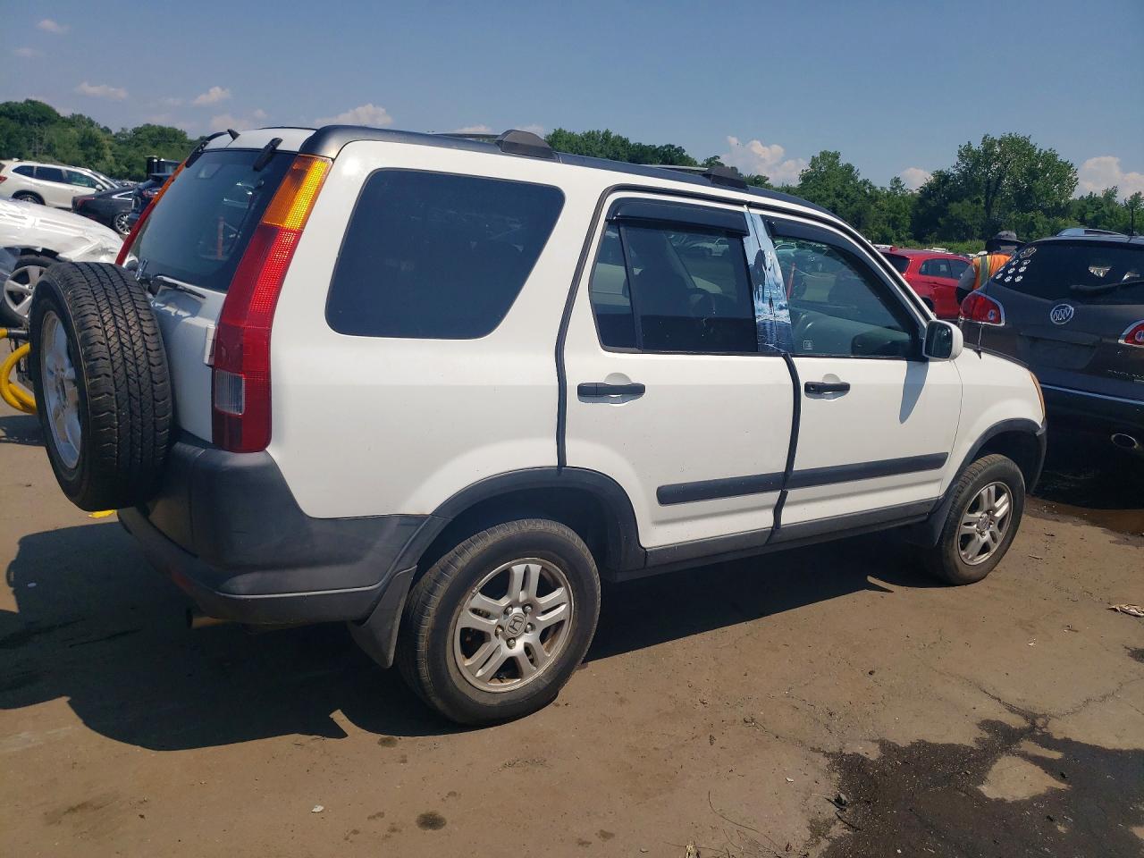 2003 Honda Cr-v Ex White vin: SHSRD78893U123650