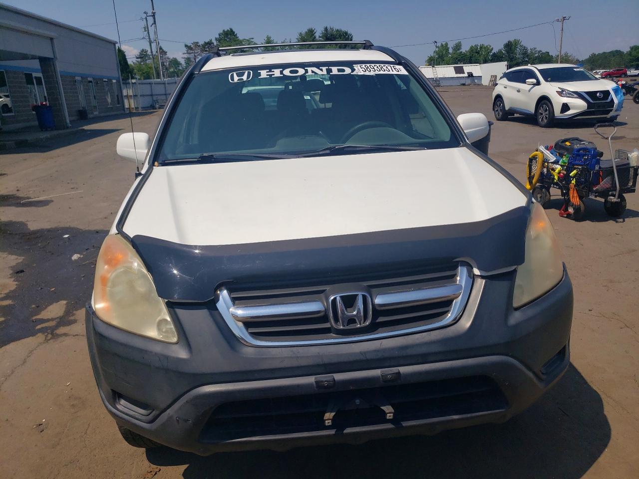 2003 Honda Cr-v Ex White vin: SHSRD78893U123650