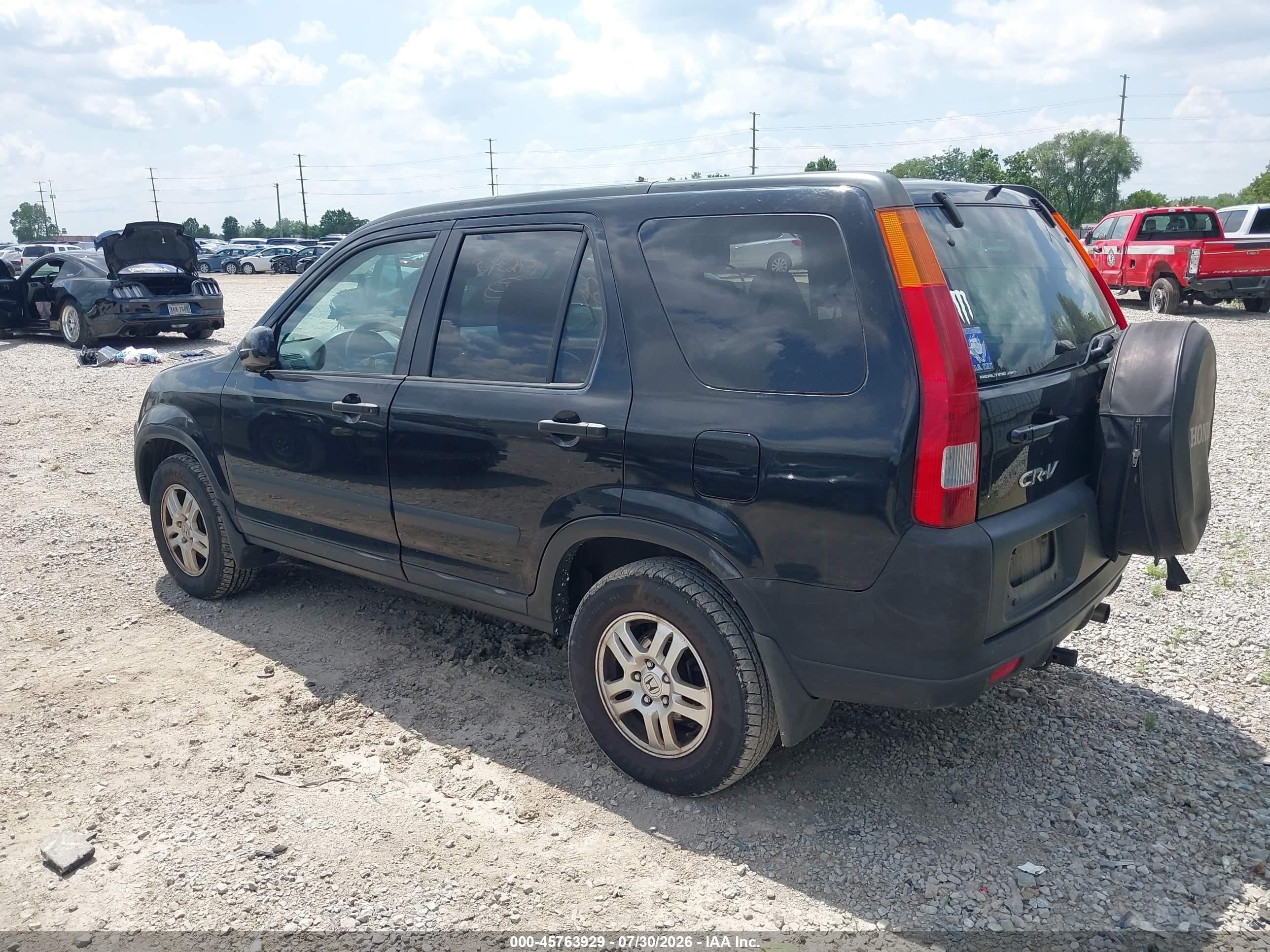 2003 Honda Cr-v Ex Black vin: SHSRD78893U134941