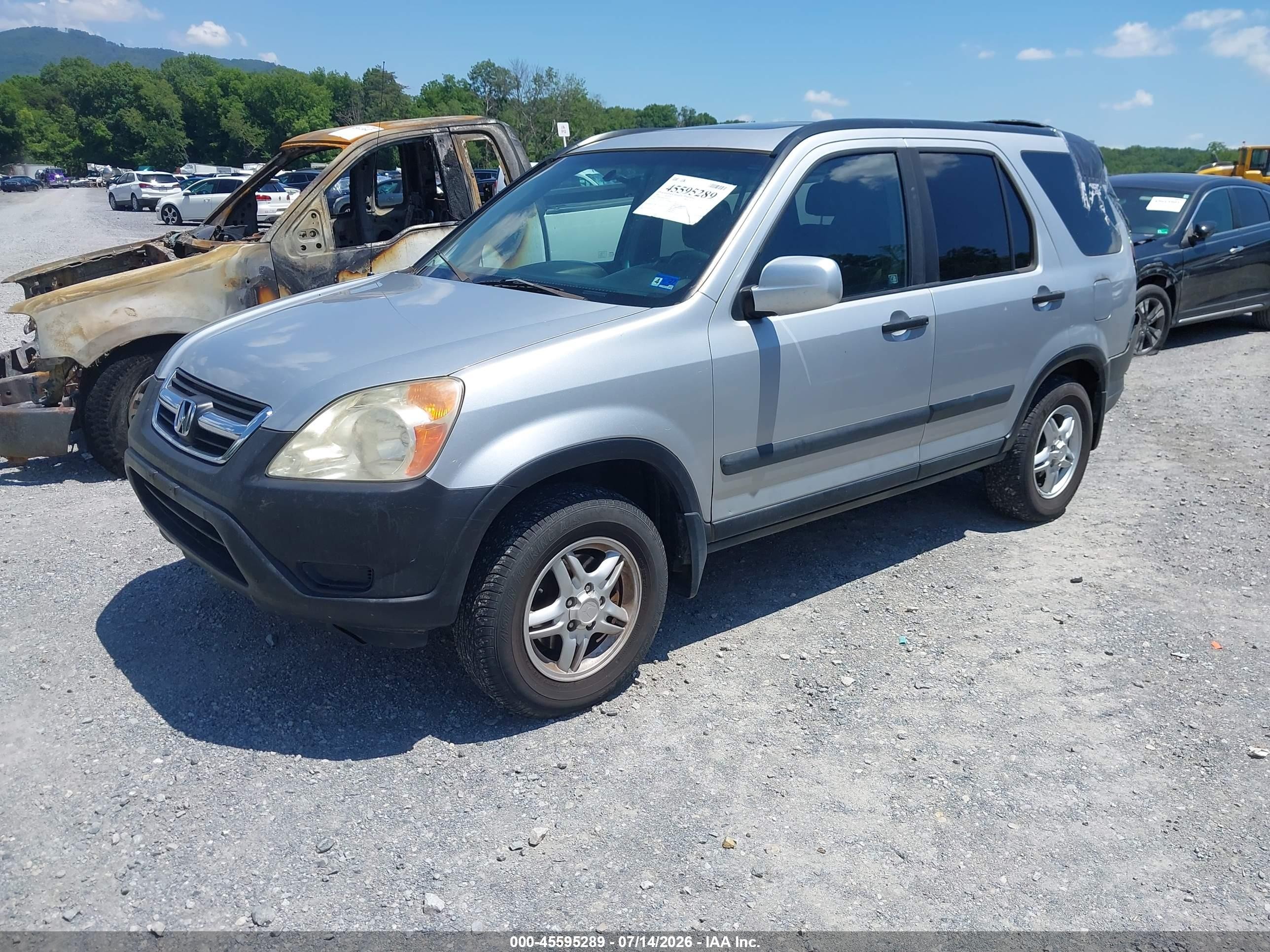 2003 Honda Cr-v Ex Silver vin: SHSRD78893U145339