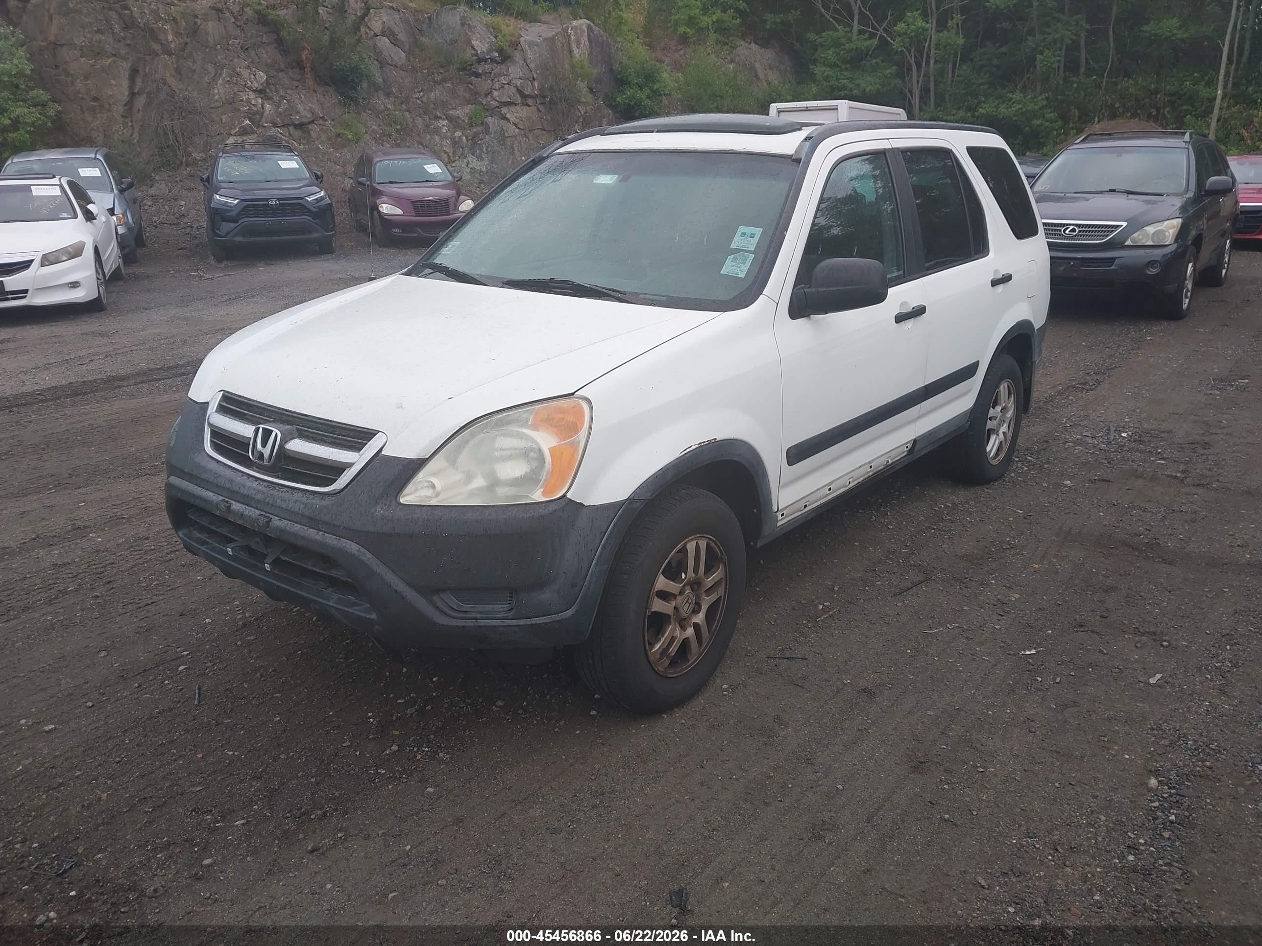 2003 Honda Cr-v Ex White vin: SHSRD78893U146426