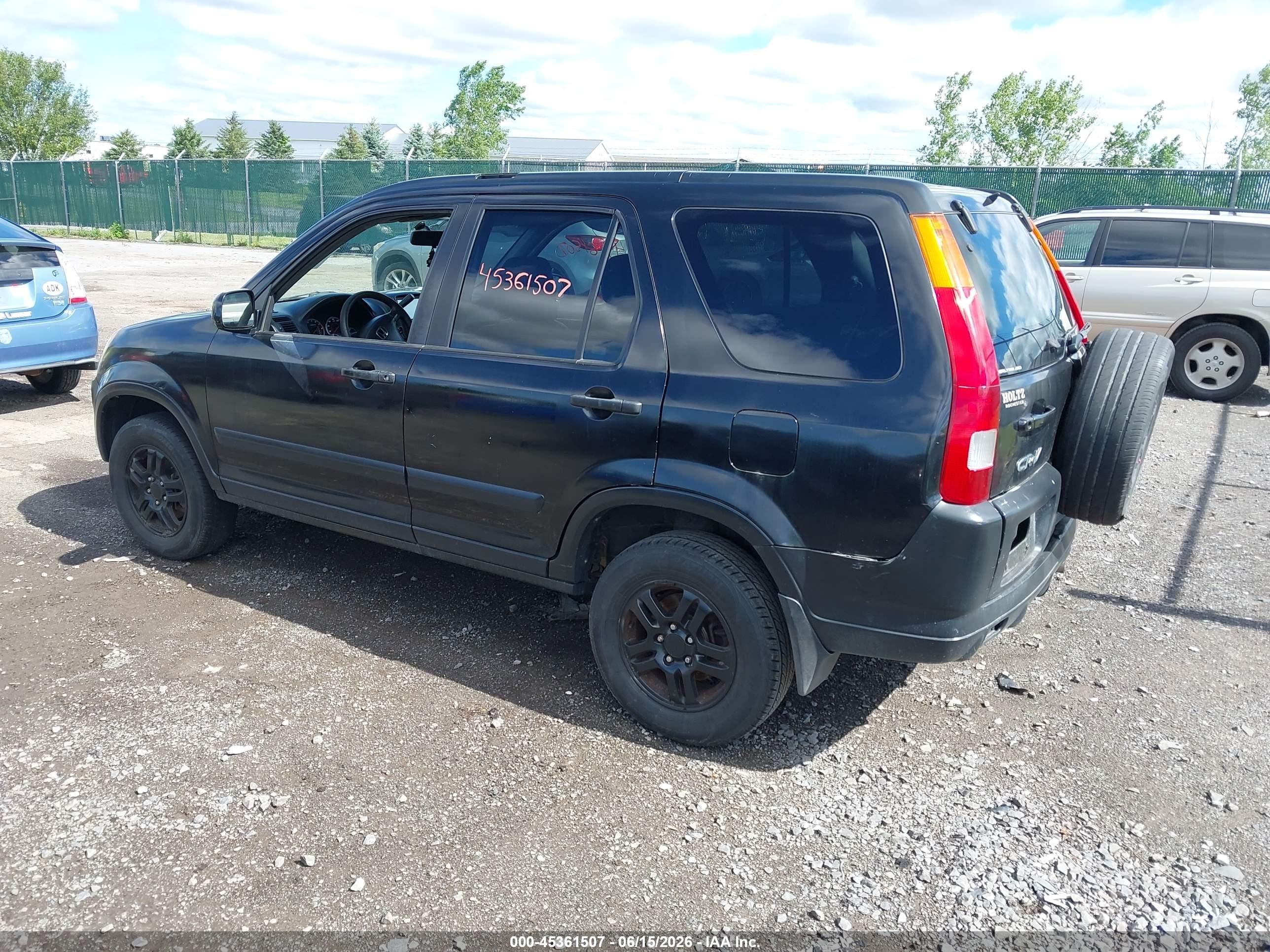 2004 Honda Cr-v Ex Black vin: SHSRD78894U220252