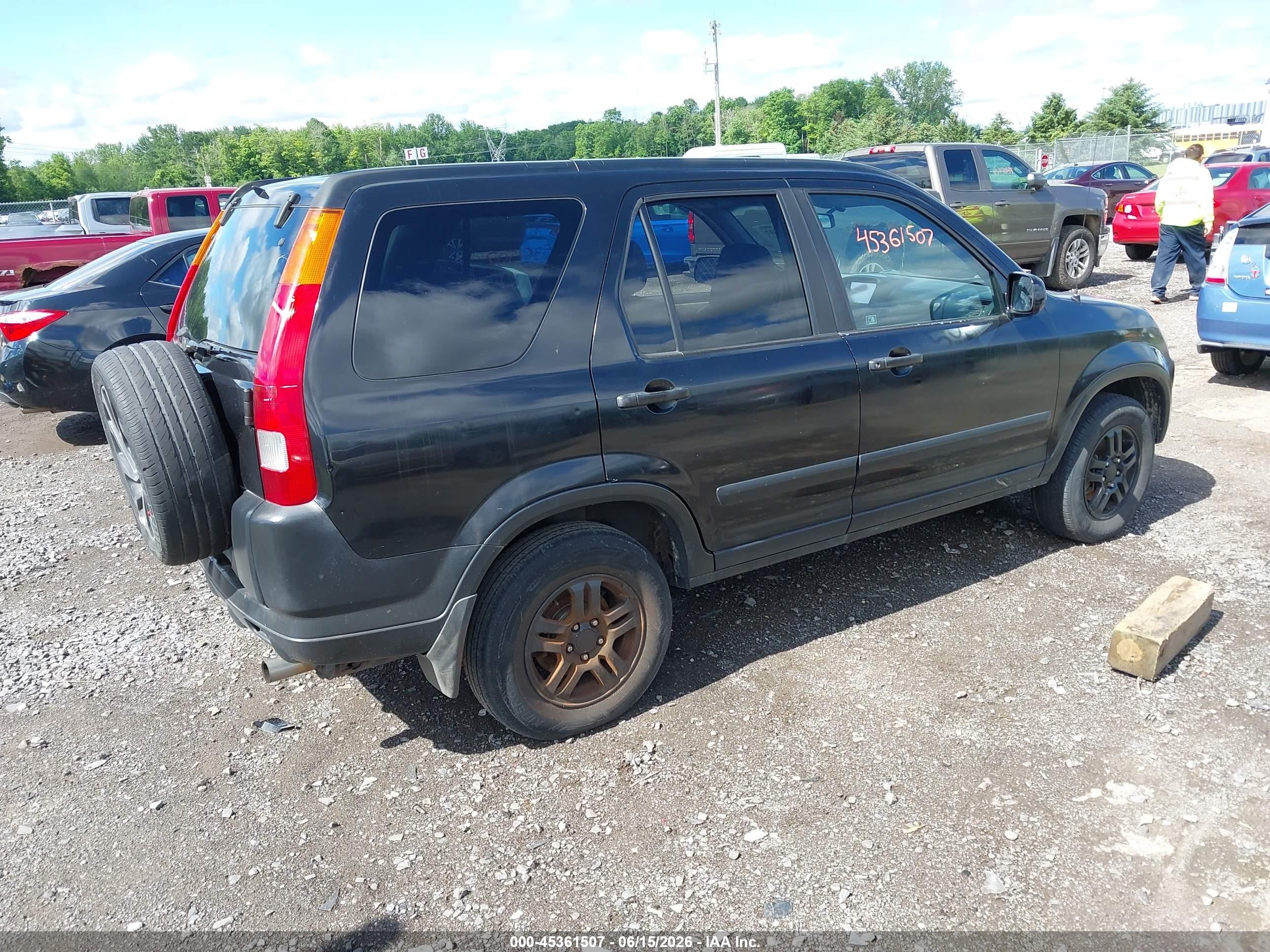 2004 Honda Cr-v Ex Black vin: SHSRD78894U220252