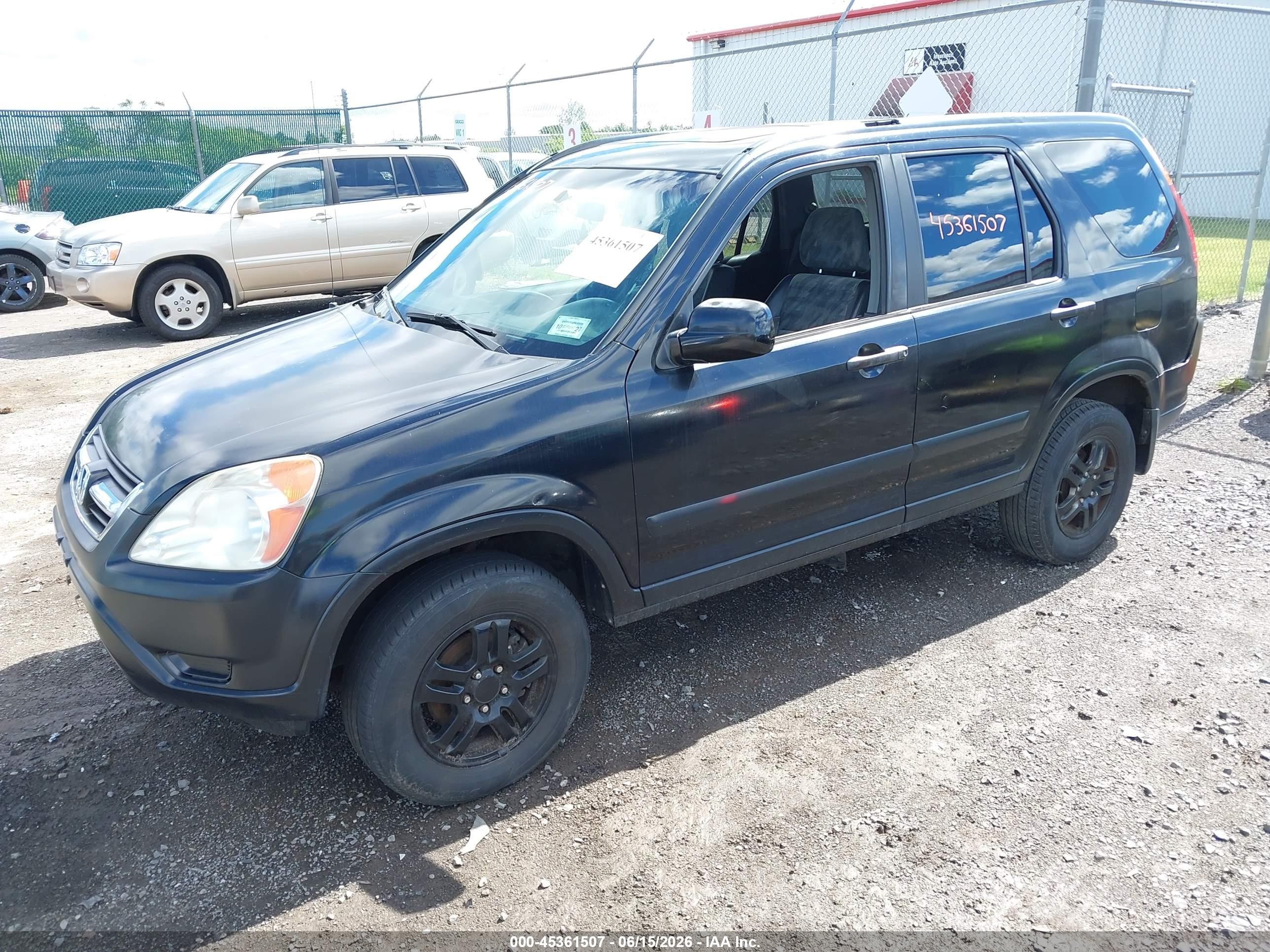 2004 Honda Cr-v Ex Black vin: SHSRD78894U220252