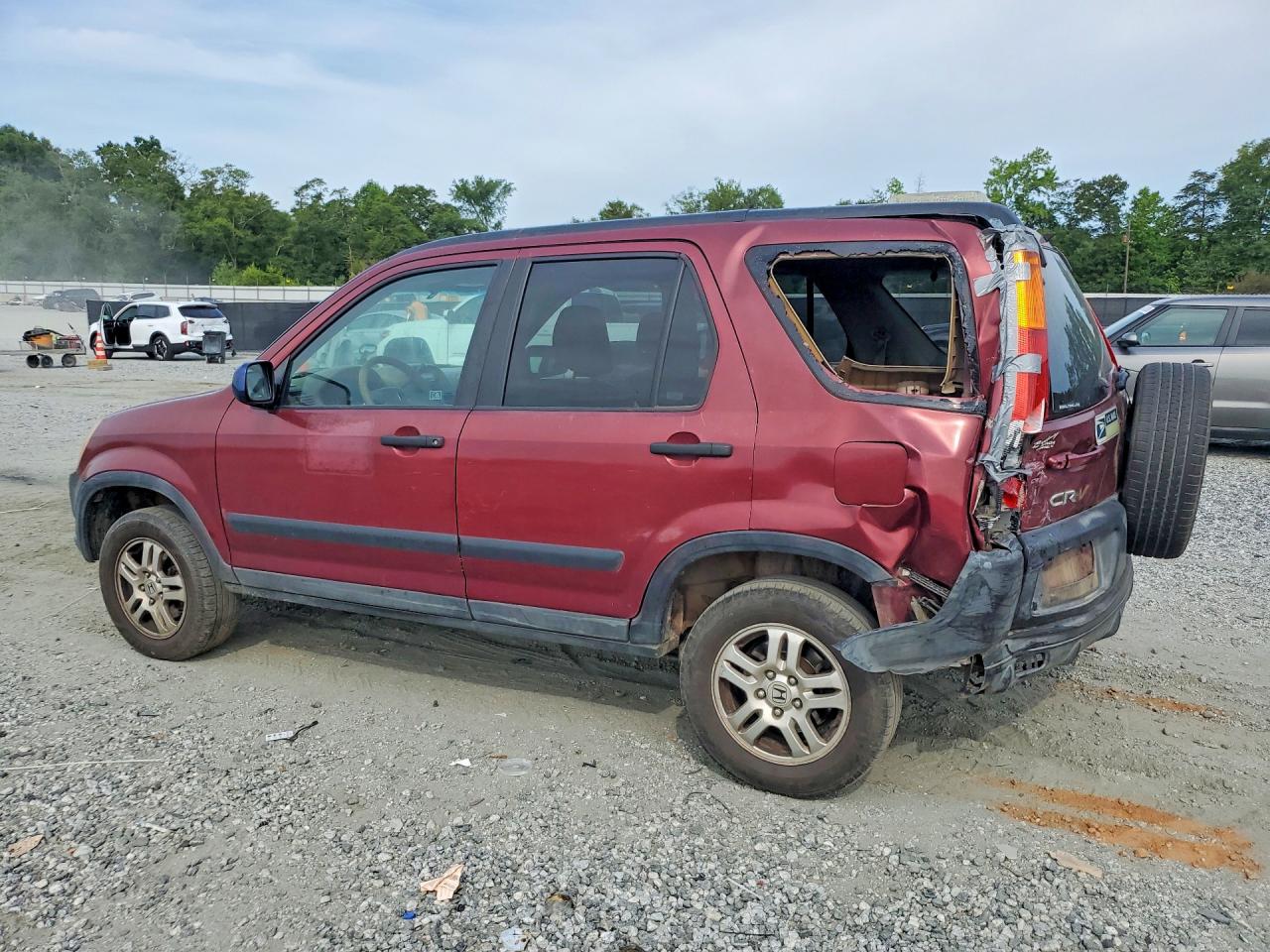 2004 Honda Cr-v Ex Burgundy vin: SHSRD78894U228691
