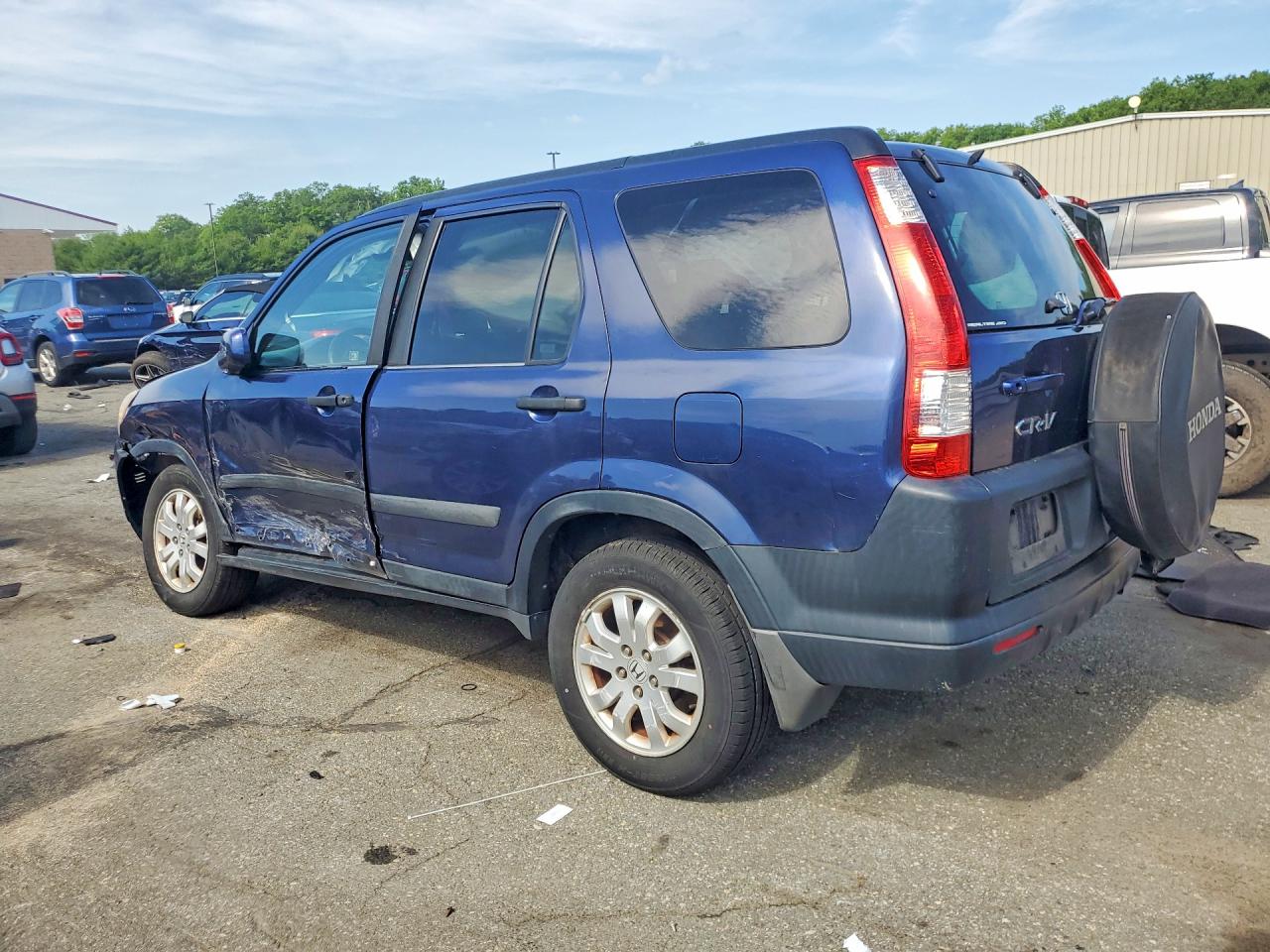 2005 Honda Cr-v Ex Blue vin: SHSRD78895U321504