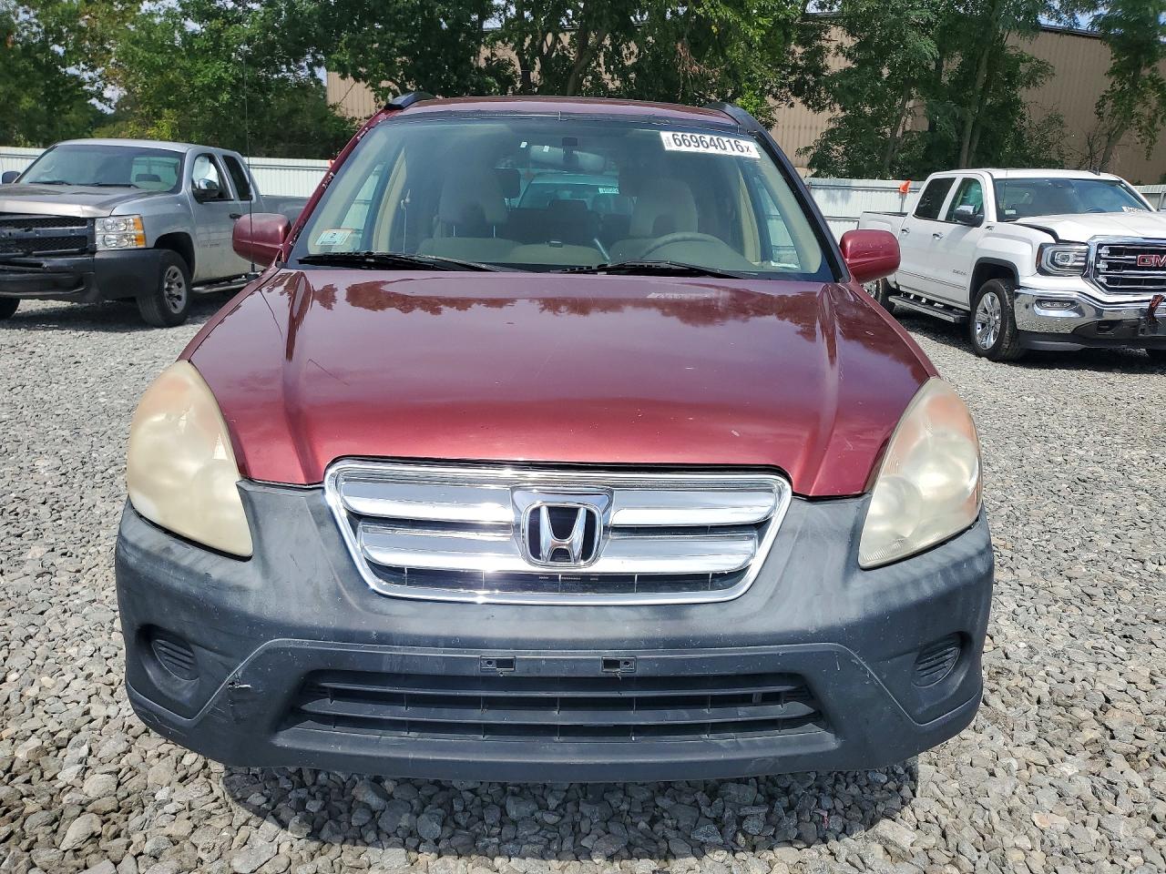 2005 Honda Cr-v Ex Красный vin: SHSRD78895U332888