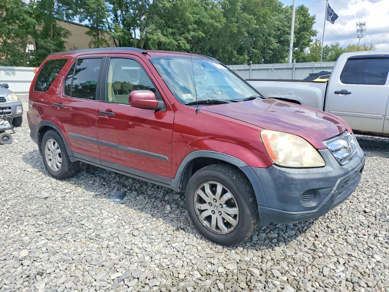 2005 Honda Cr-v Ex Красный vin: SHSRD78895U332888
