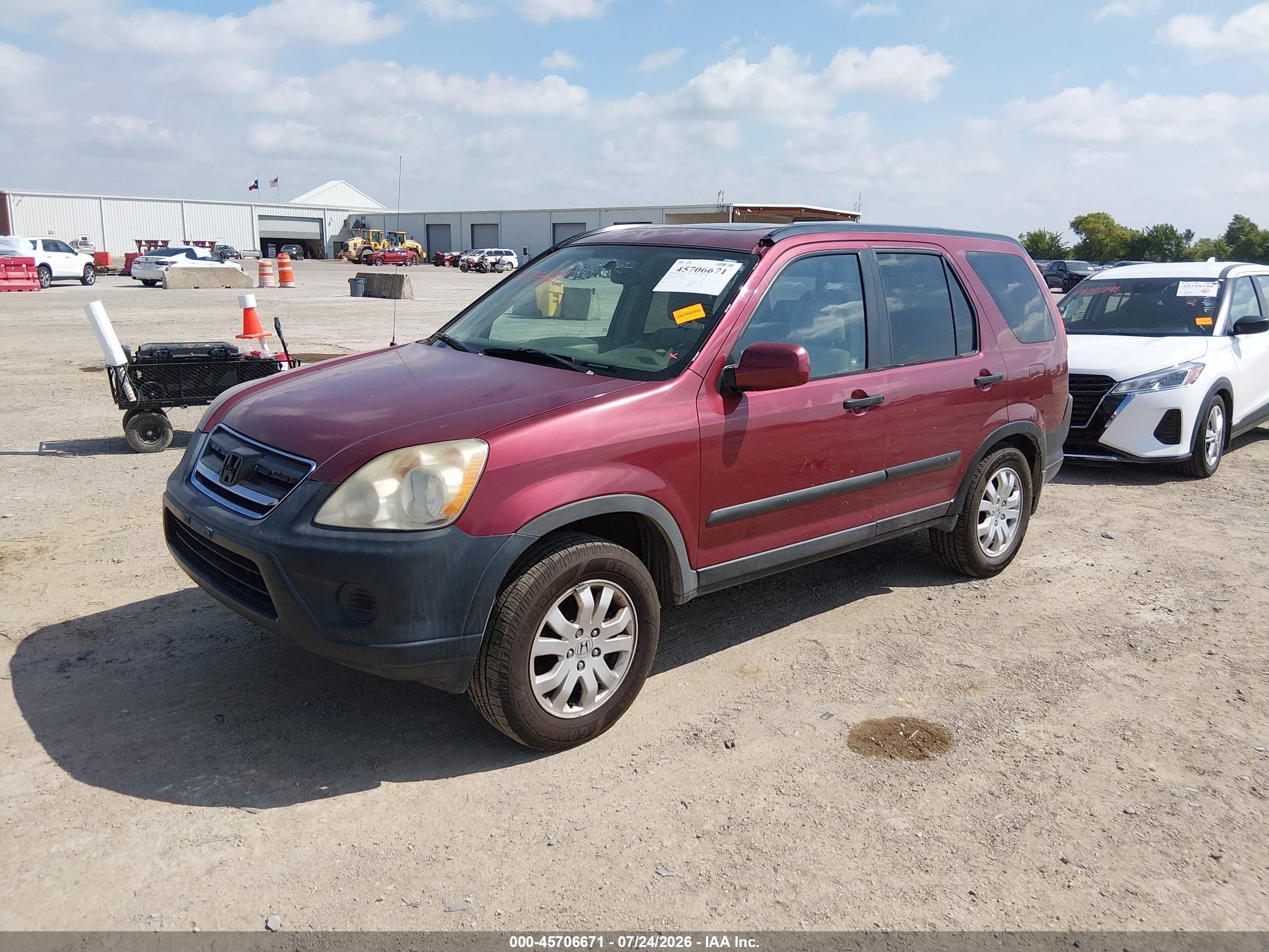 2006 Honda Cr-v Ex Red vin: SHSRD78896U440400