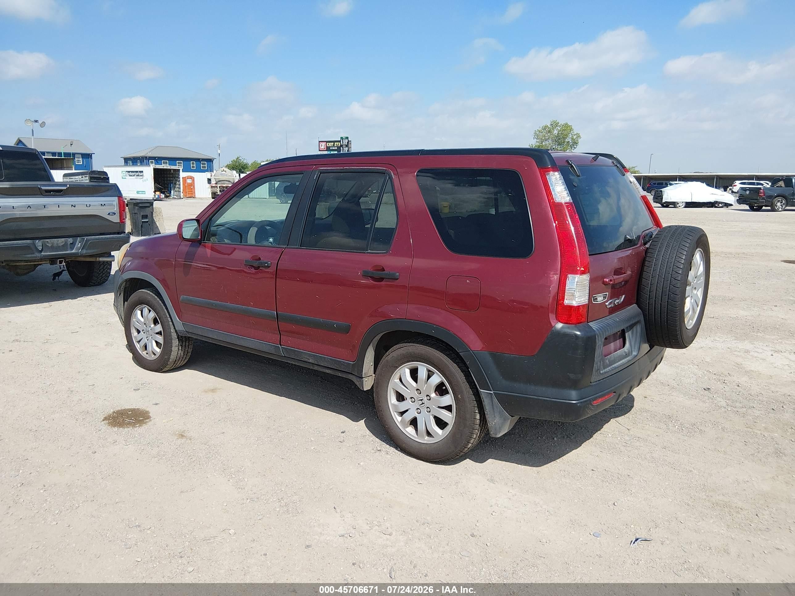 2006 Honda Cr-v Ex Red vin: SHSRD78896U440400