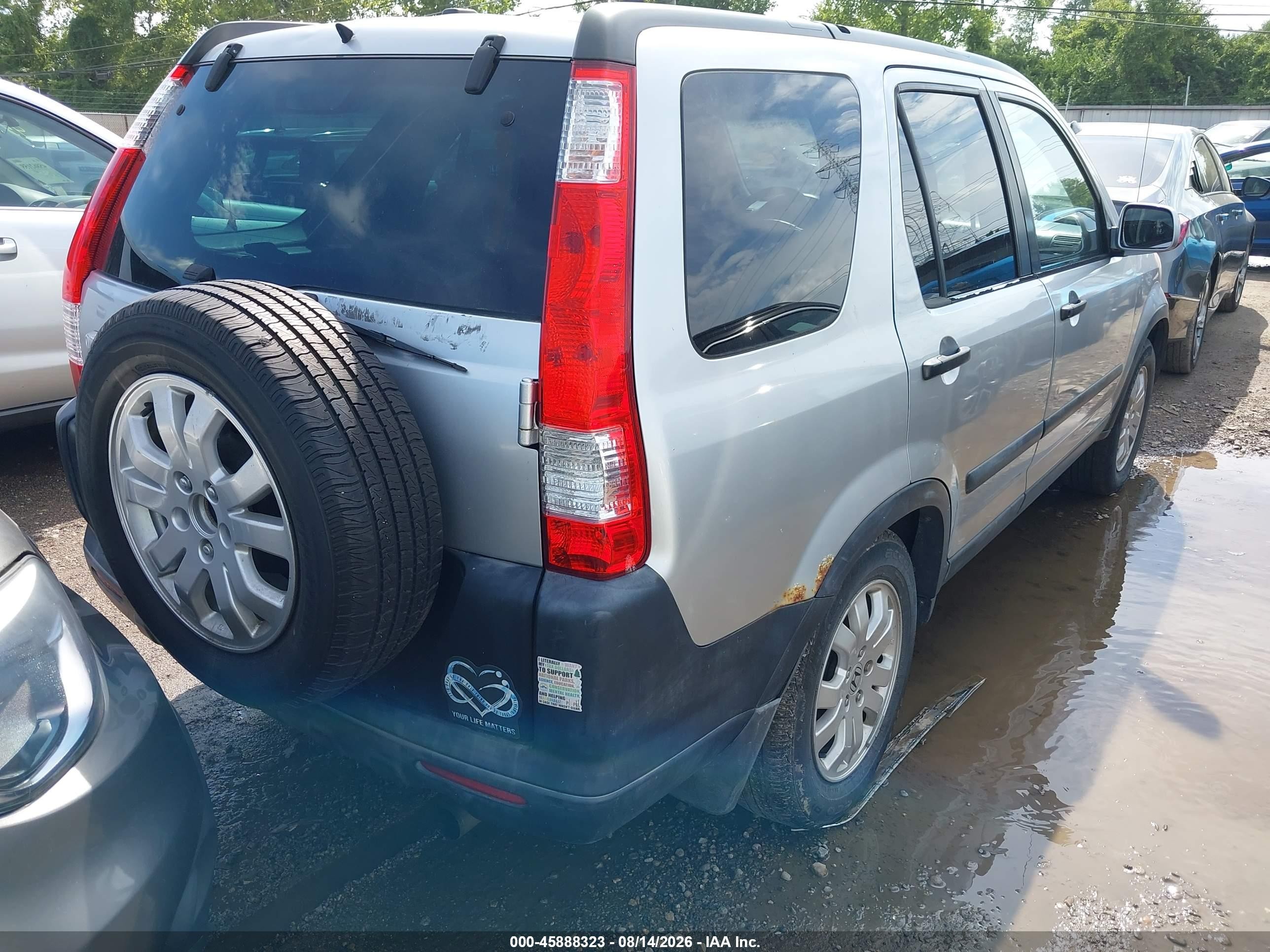 2006 Honda Cr-v Ex Silver vin: SHSRD78896U442566