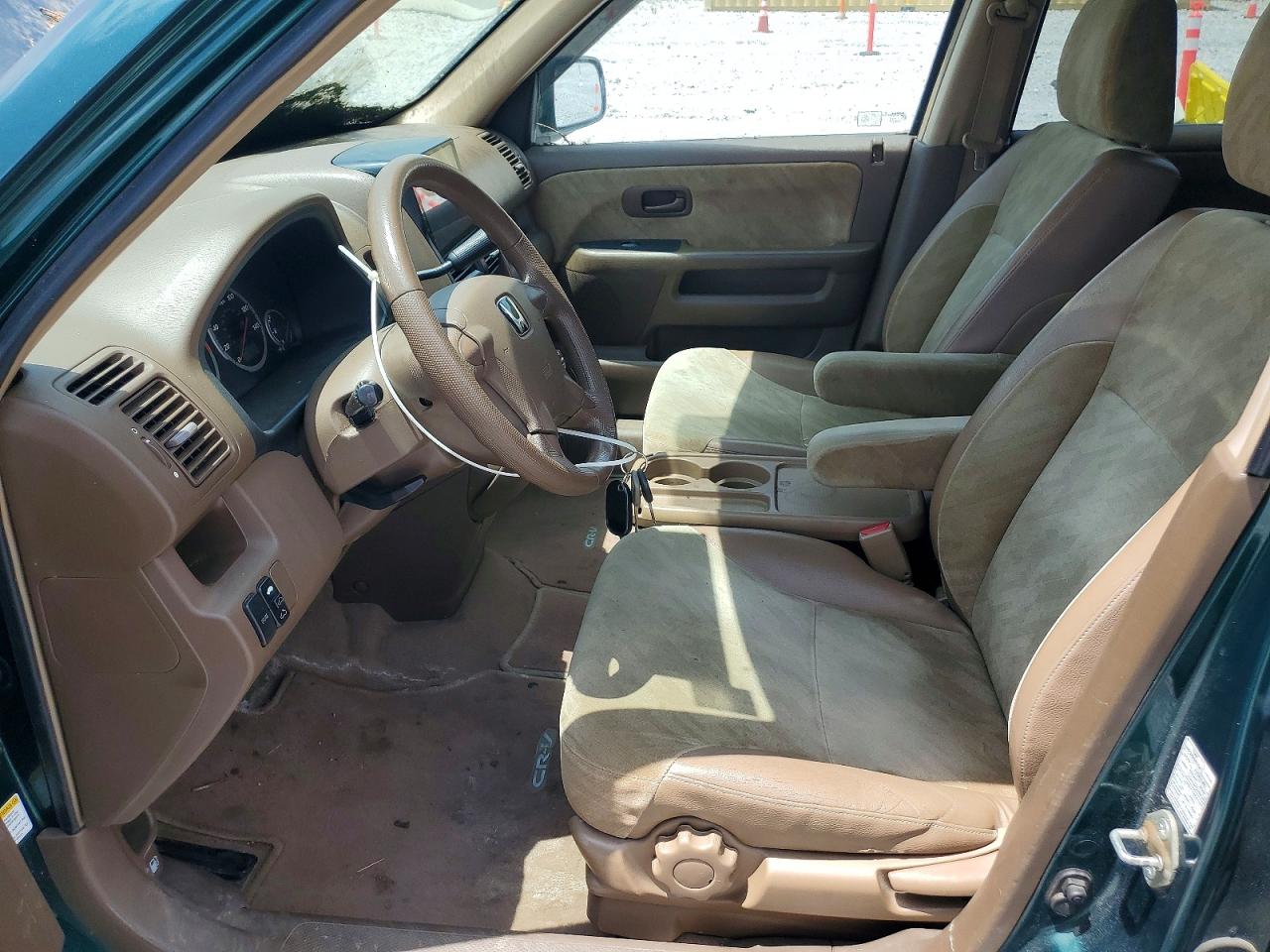 2002 Honda Cr-v Ex Green vin: SHSRD788X2U012216