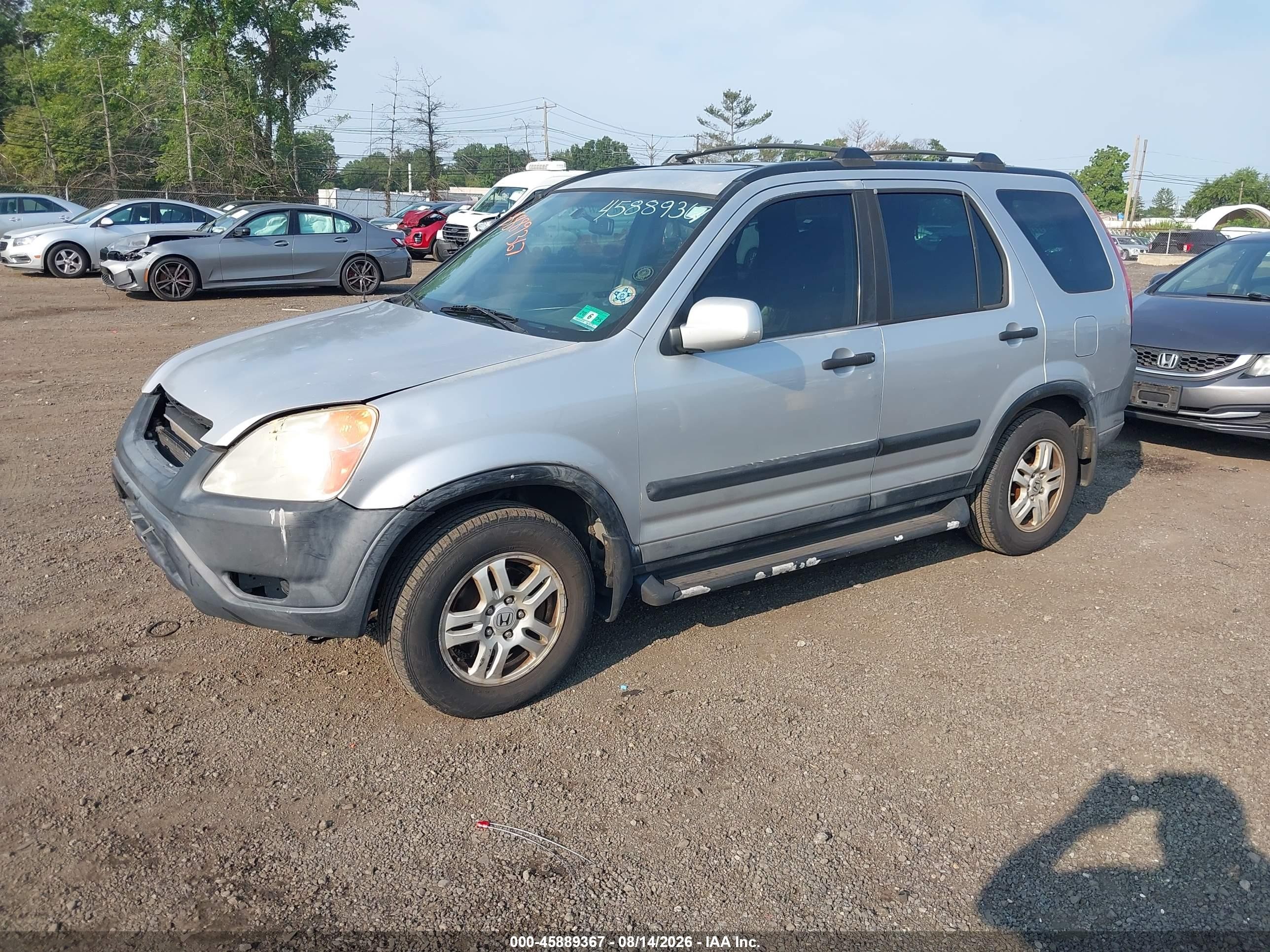 2003 Honda Cr-v Ex Silver vin: SHSRD788X3U128341