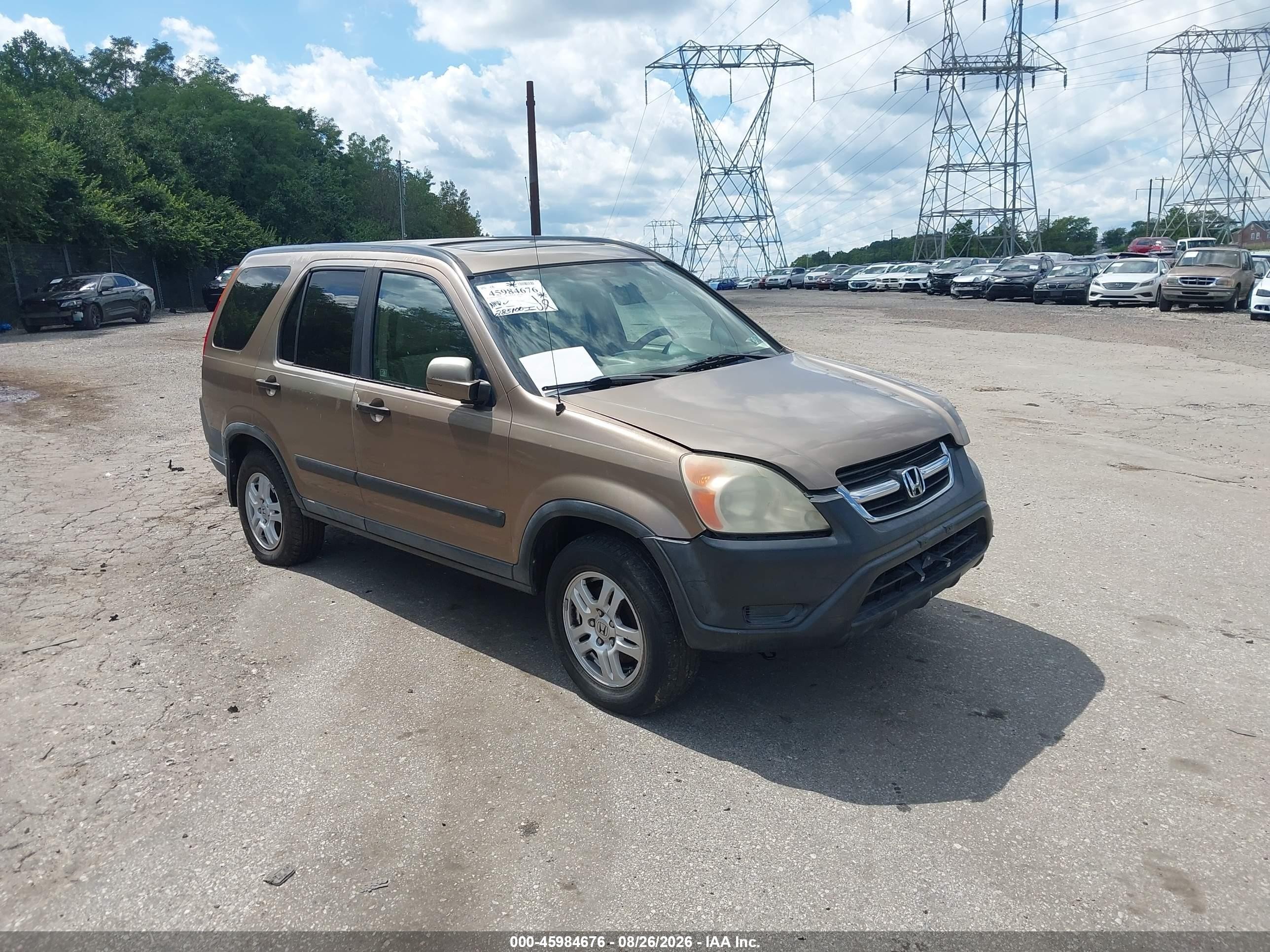 2004 Honda Cr-v Ex Brown vin: SHSRD788X4U204352