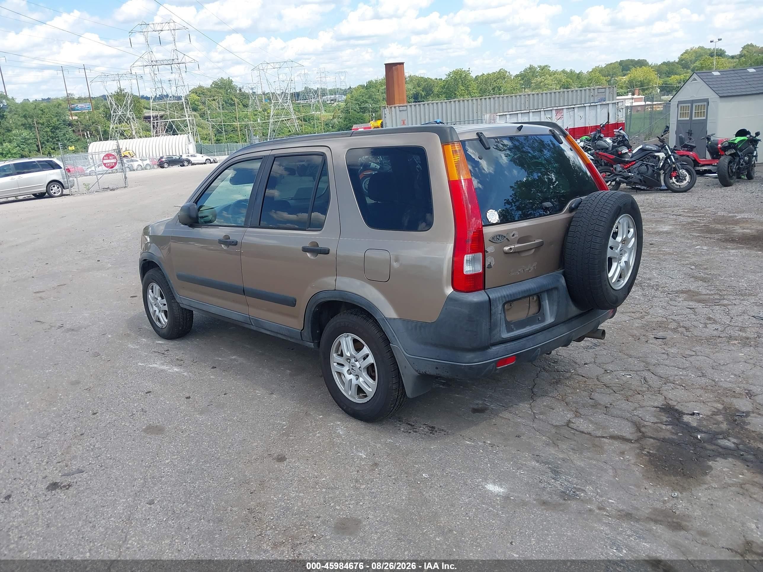 2004 Honda Cr-v Ex Brown vin: SHSRD788X4U204352