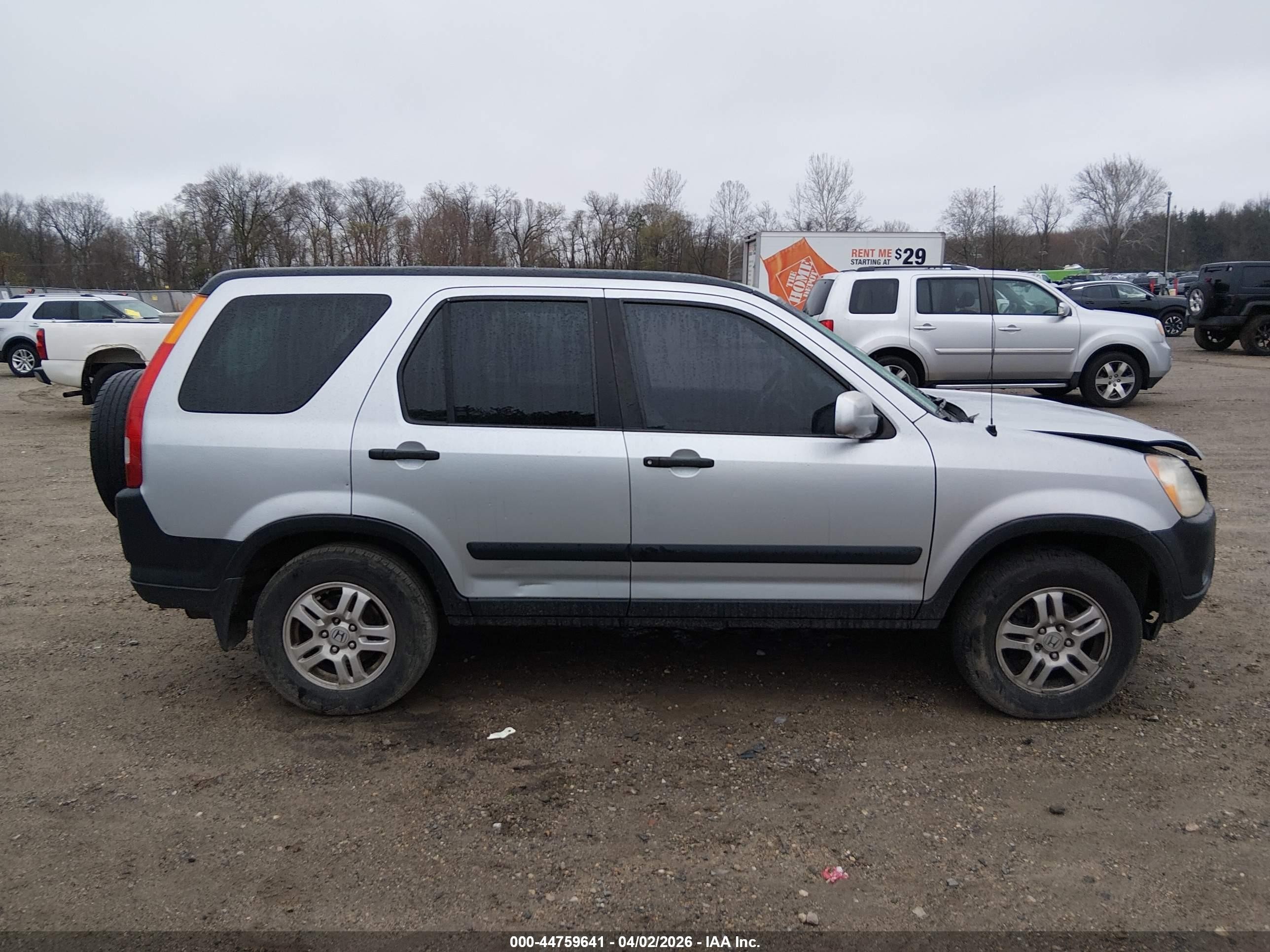 2004 Honda Cr-v Ex Silver vin: SHSRD788X4U209020