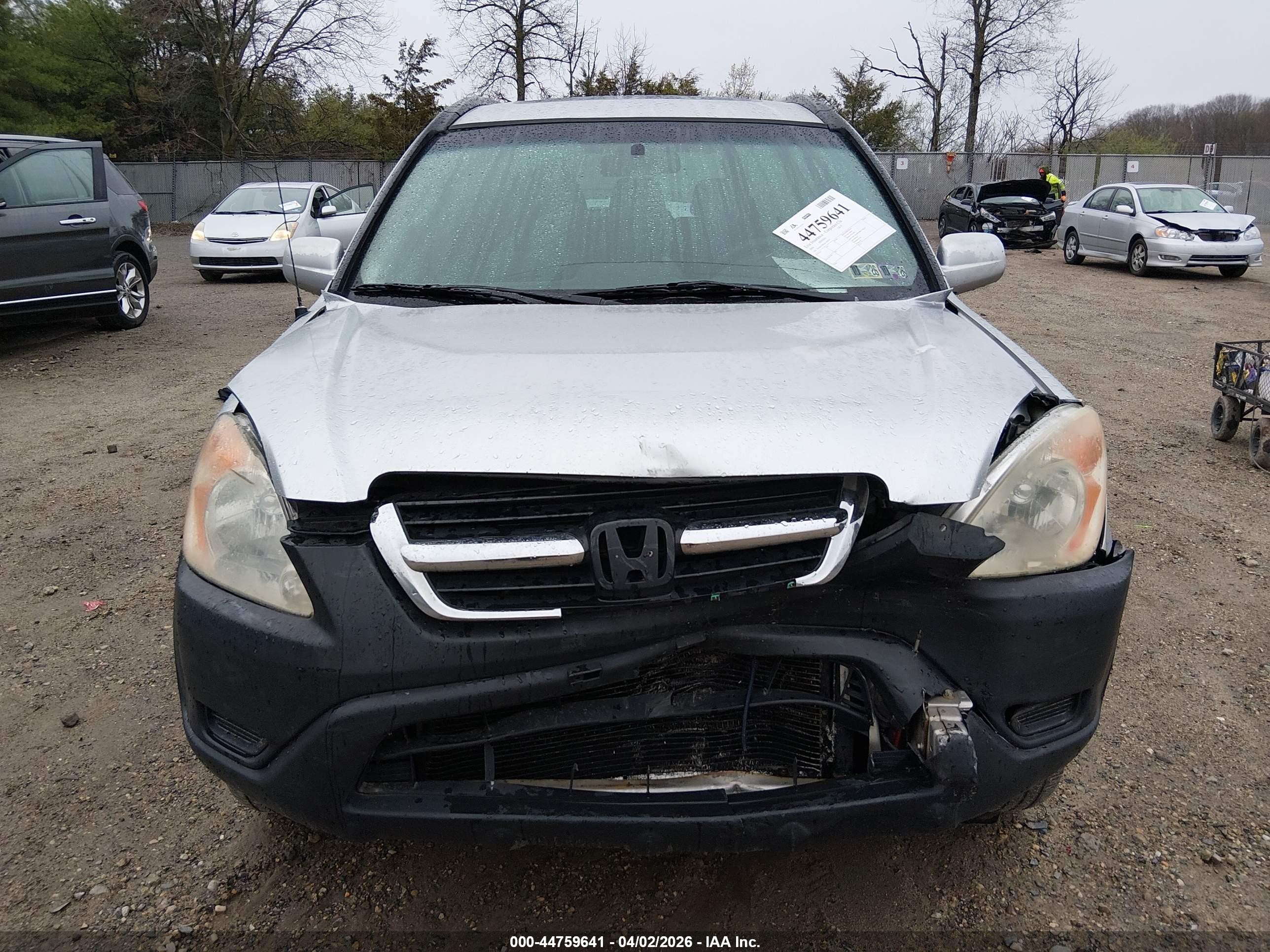 2004 Honda Cr-v Ex Silver vin: SHSRD788X4U209020