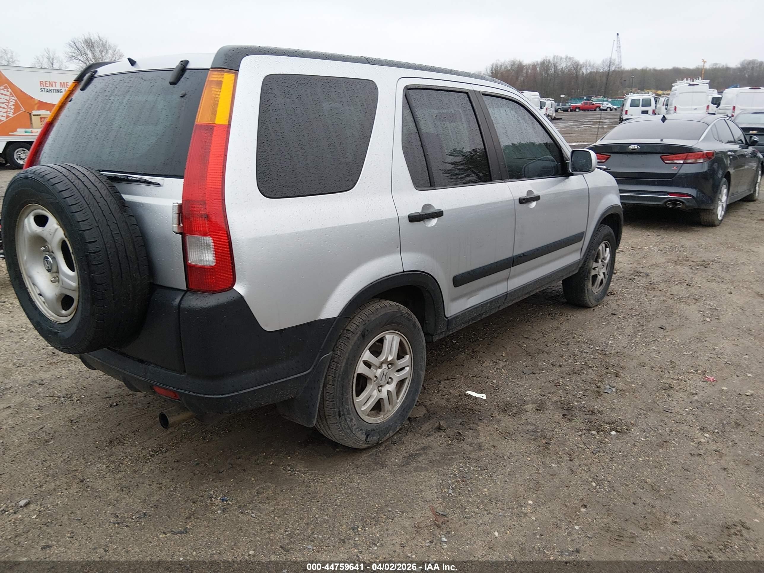 2004 Honda Cr-v Ex Silver vin: SHSRD788X4U209020
