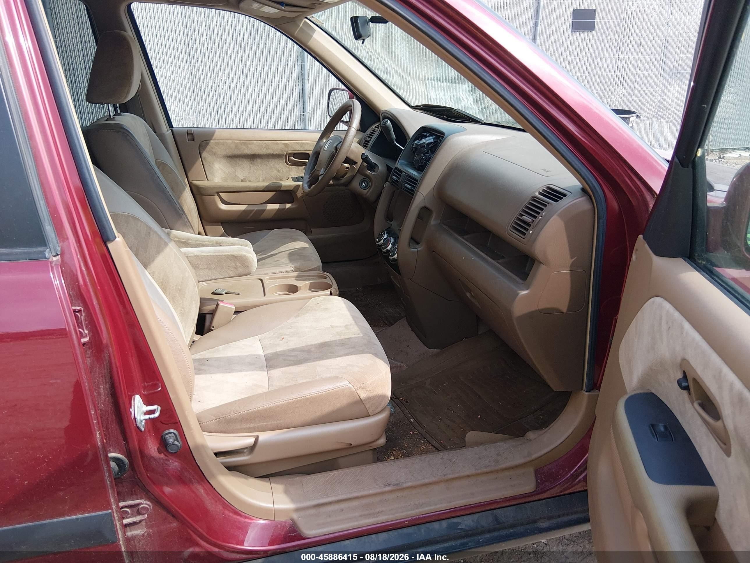 2004 Honda Cr-v Ex Red vin: SHSRD788X4U212368