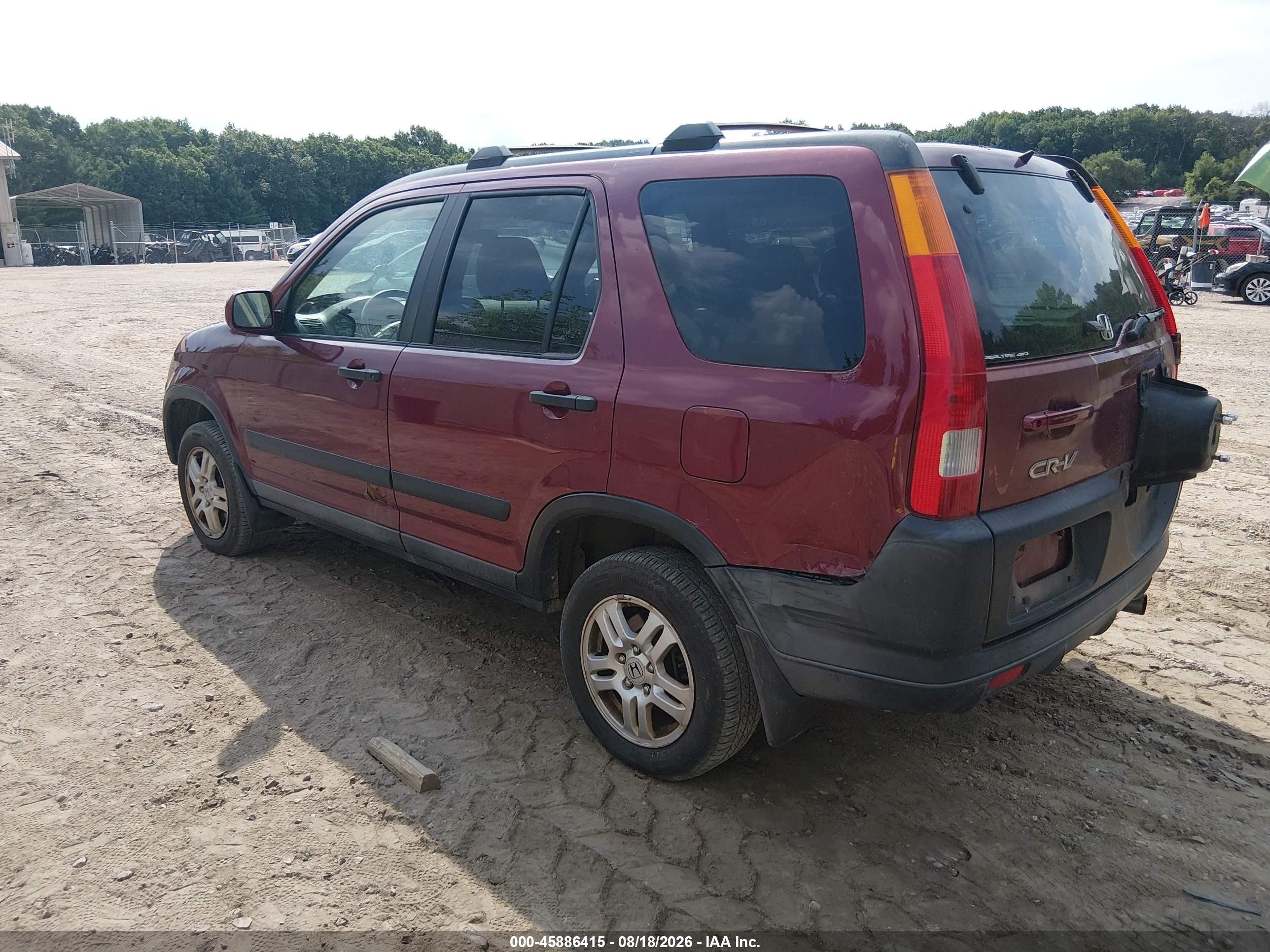 2004 Honda Cr-v Ex Red vin: SHSRD788X4U212368