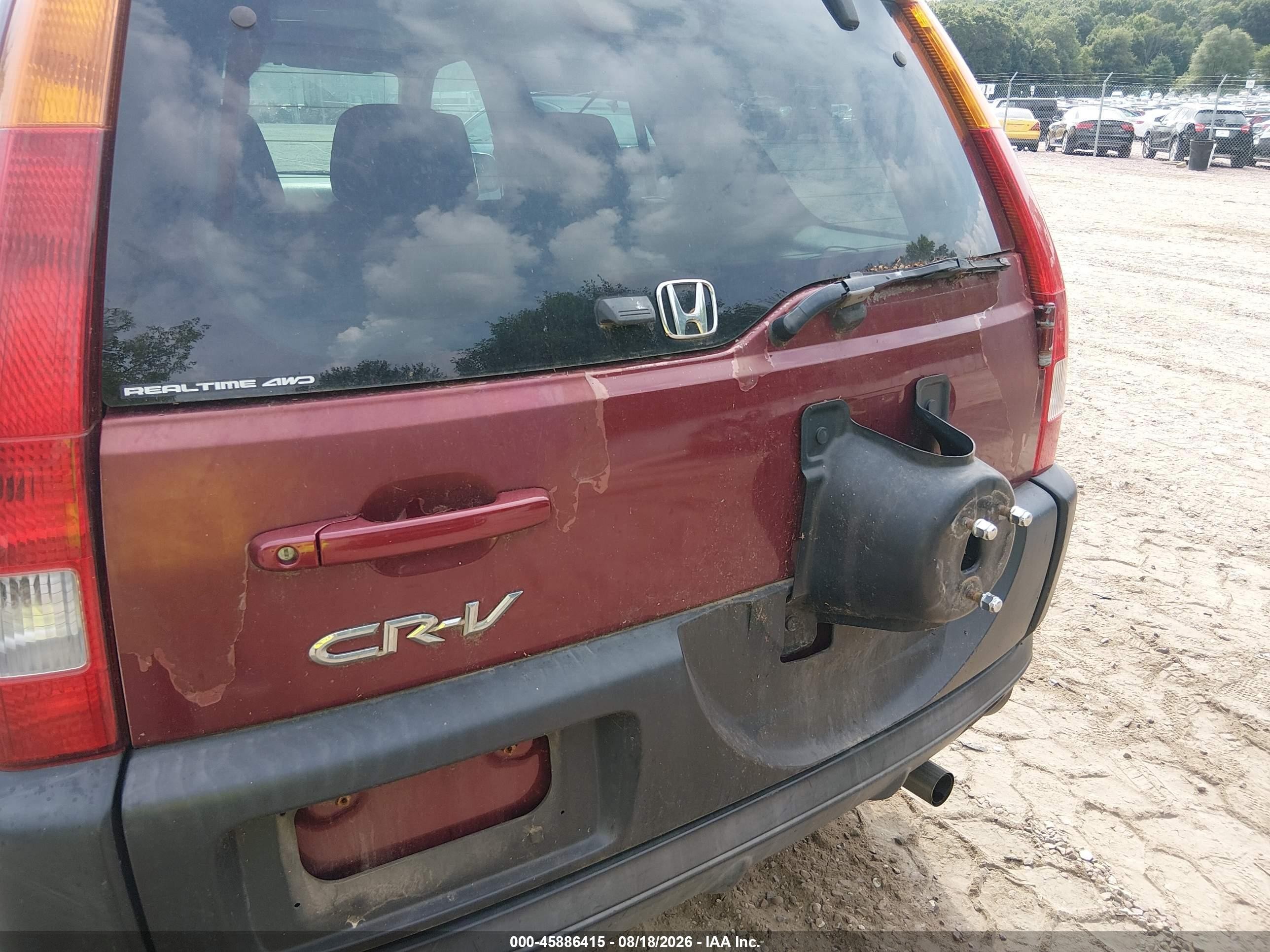 2004 Honda Cr-v Ex Red vin: SHSRD788X4U212368