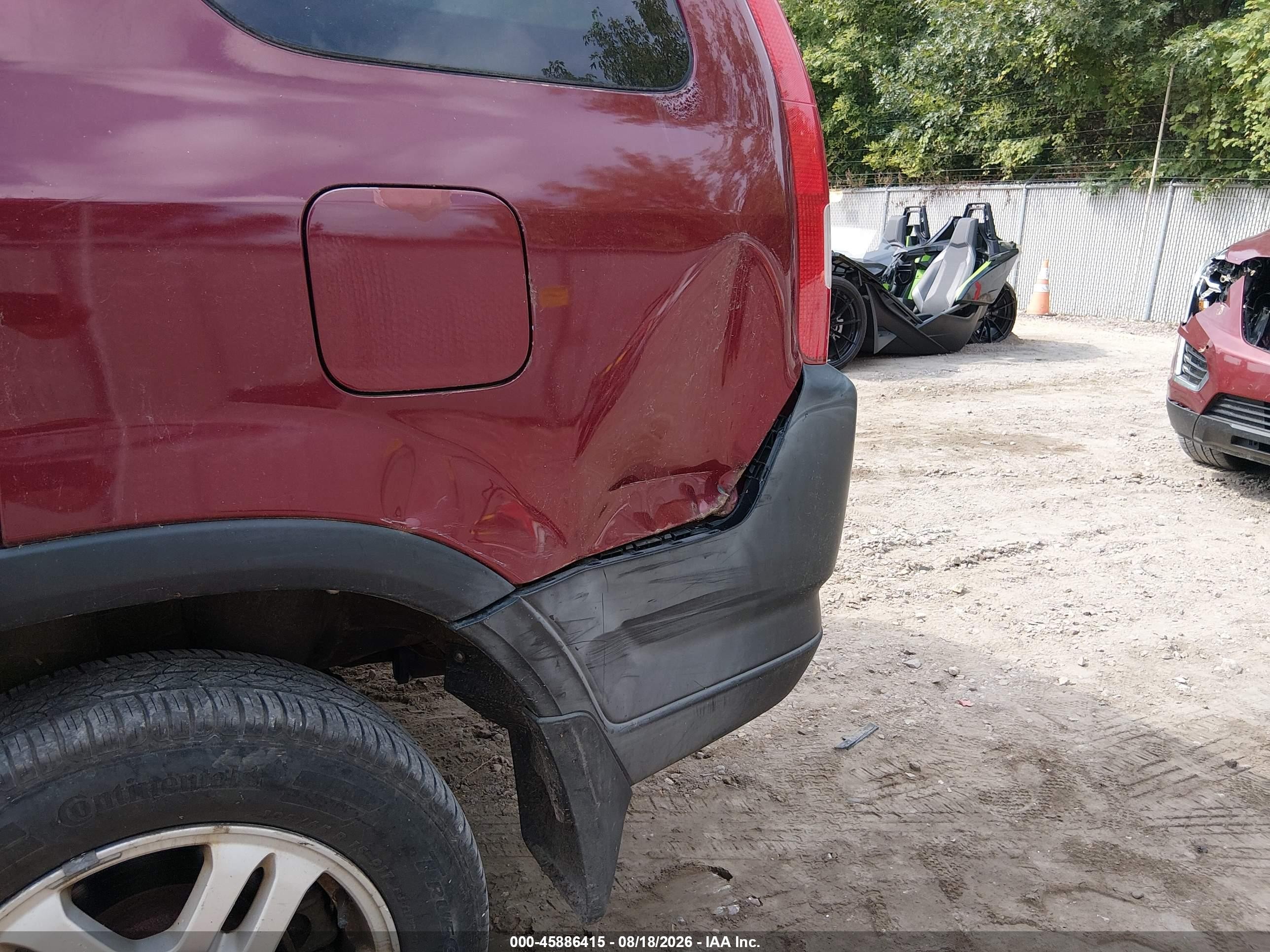 2004 Honda Cr-v Ex Red vin: SHSRD788X4U212368