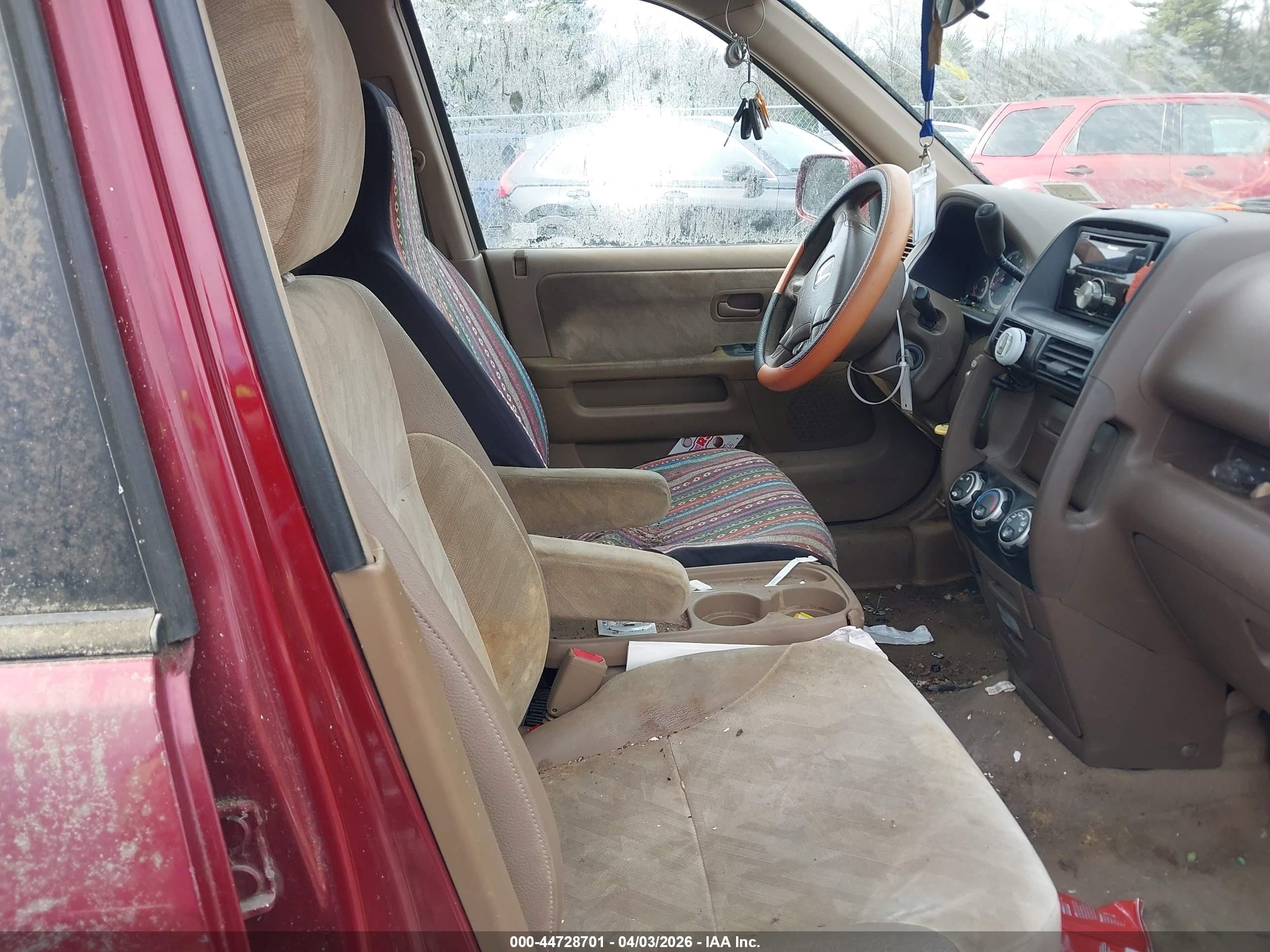 2004 Honda Cr-v Ex Red vin: SHSRD788X4U240140