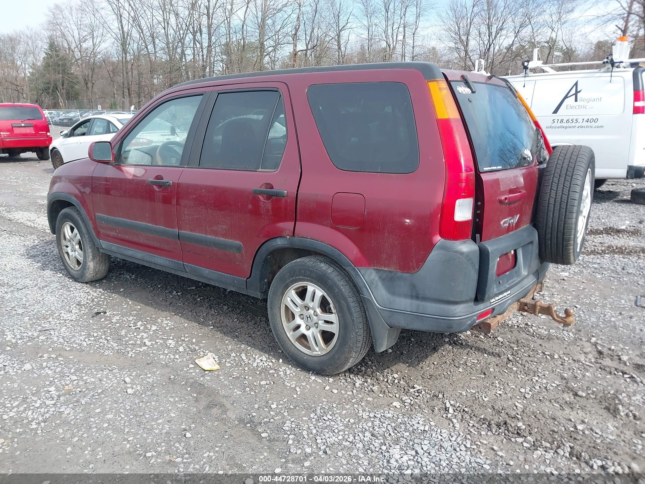 2004 Honda Cr-v Ex Red vin: SHSRD788X4U240140