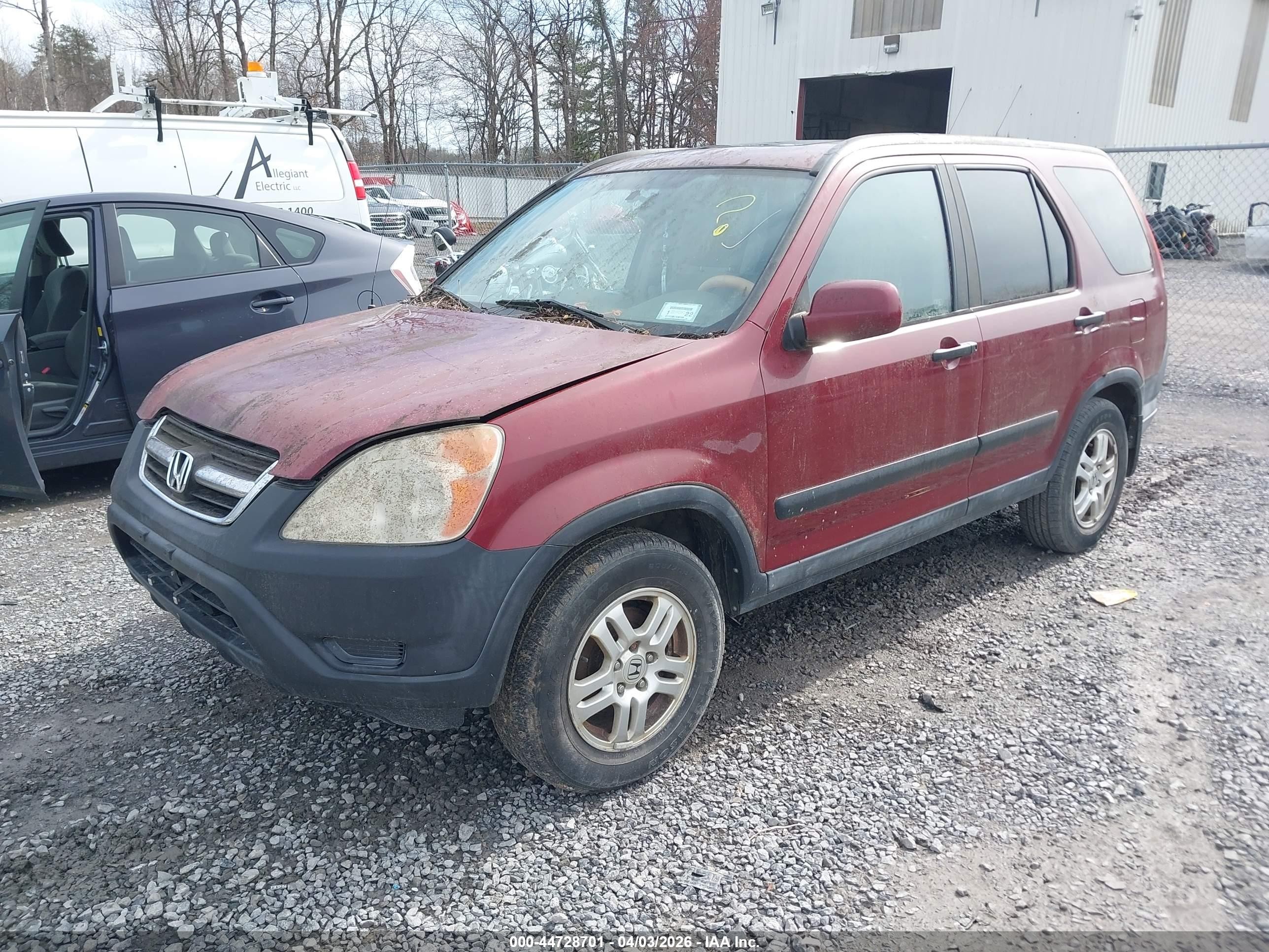 2004 Honda Cr-v Ex Red vin: SHSRD788X4U240140