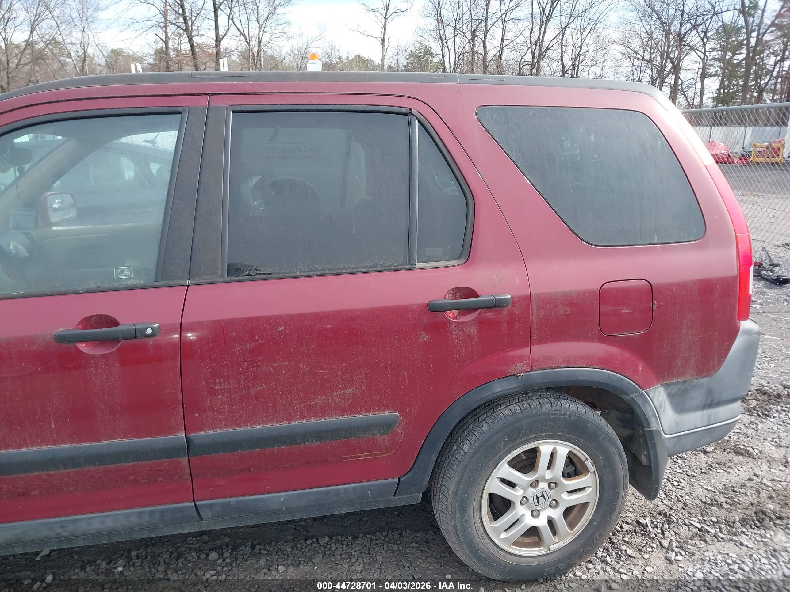 2004 Honda Cr-v Ex Red vin: SHSRD788X4U240140