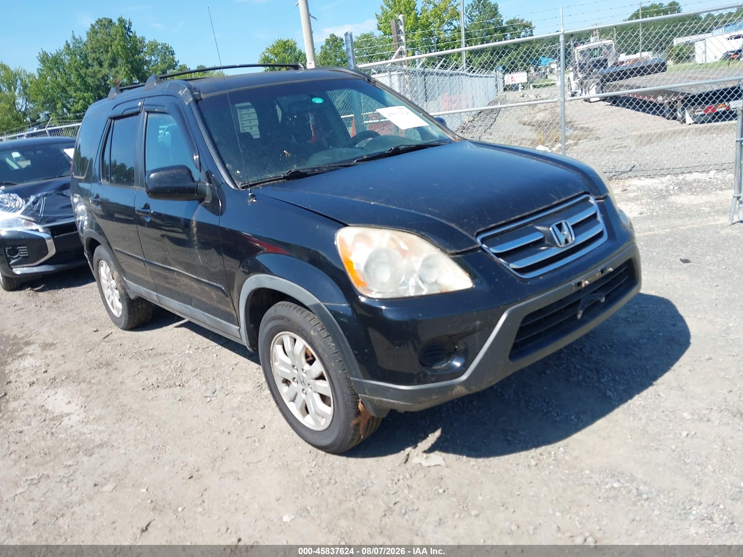 2005 Honda Cr-v Ex Black vin: SHSRD788X5U323715