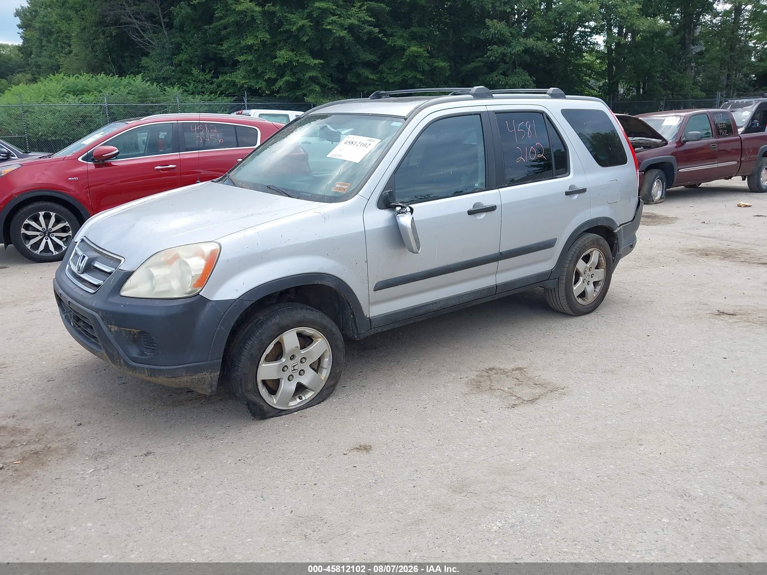 2005 Honda Cr-v Ex Silver vin: SHSRD788X5U344998