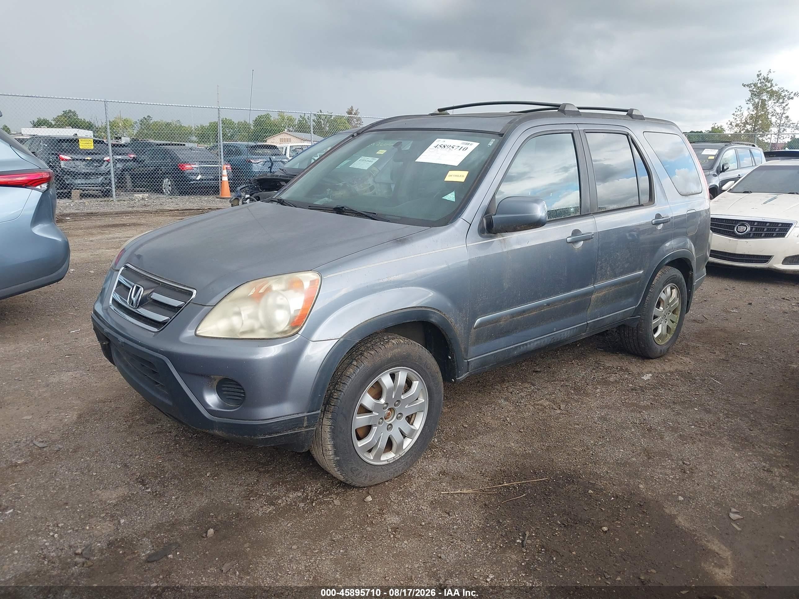 2005 Honda Cr-v Se Gray vin: SHSRD78905U337938