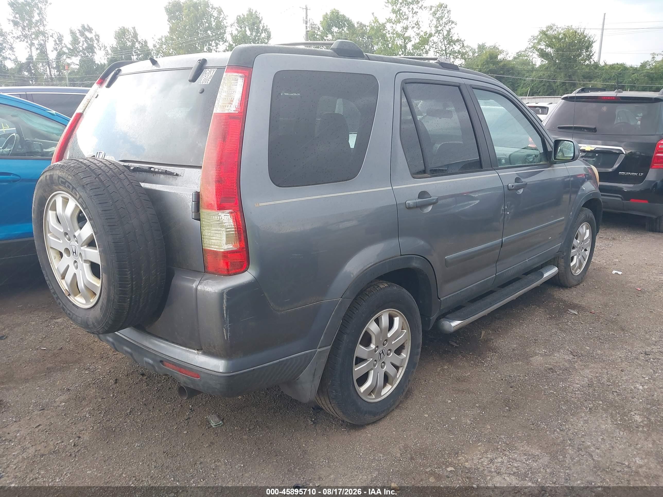 2005 Honda Cr-v Se Gray vin: SHSRD78905U337938