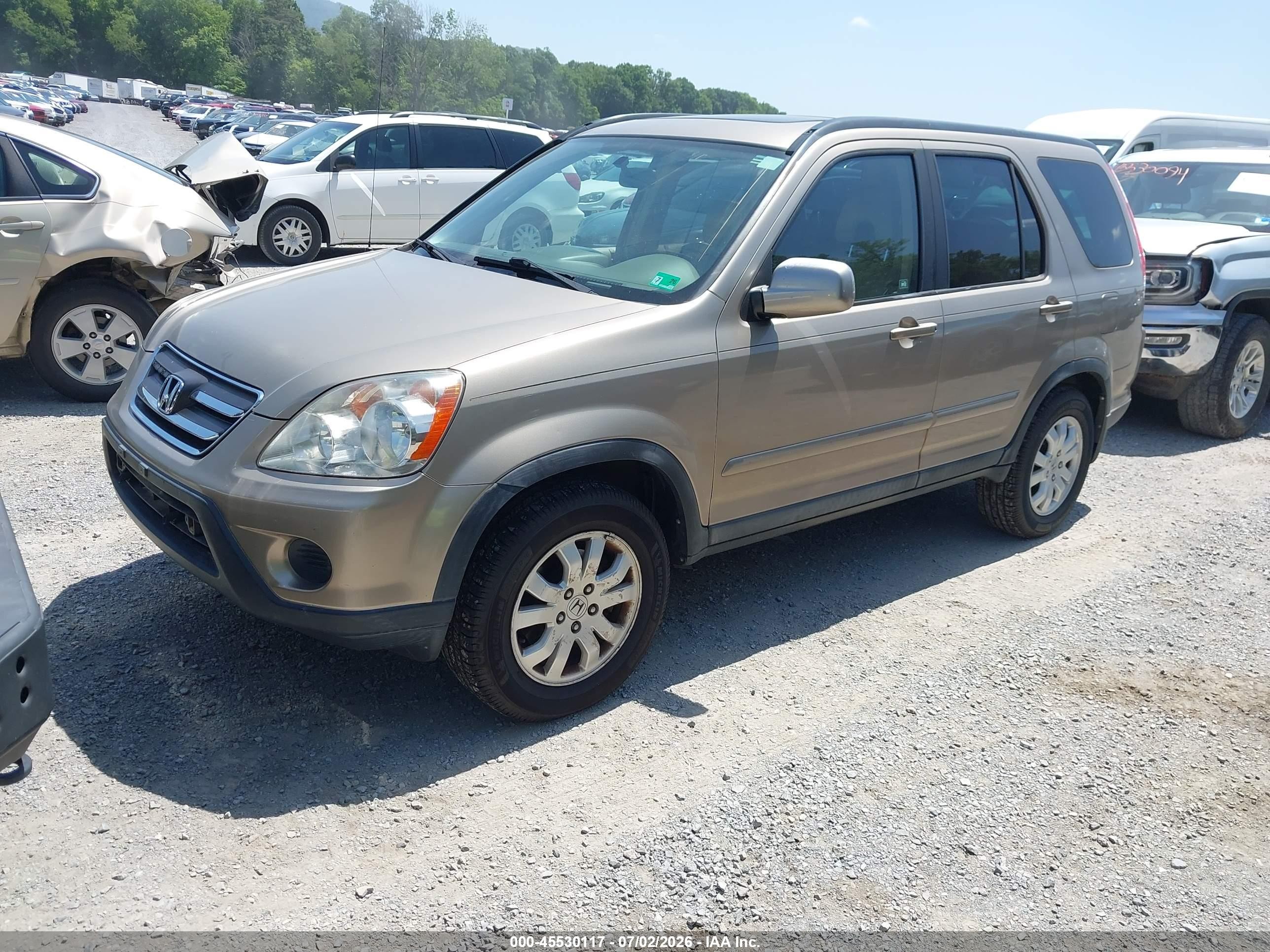 2005 Honda Cr-v Se Gold vin: SHSRD78905U342072