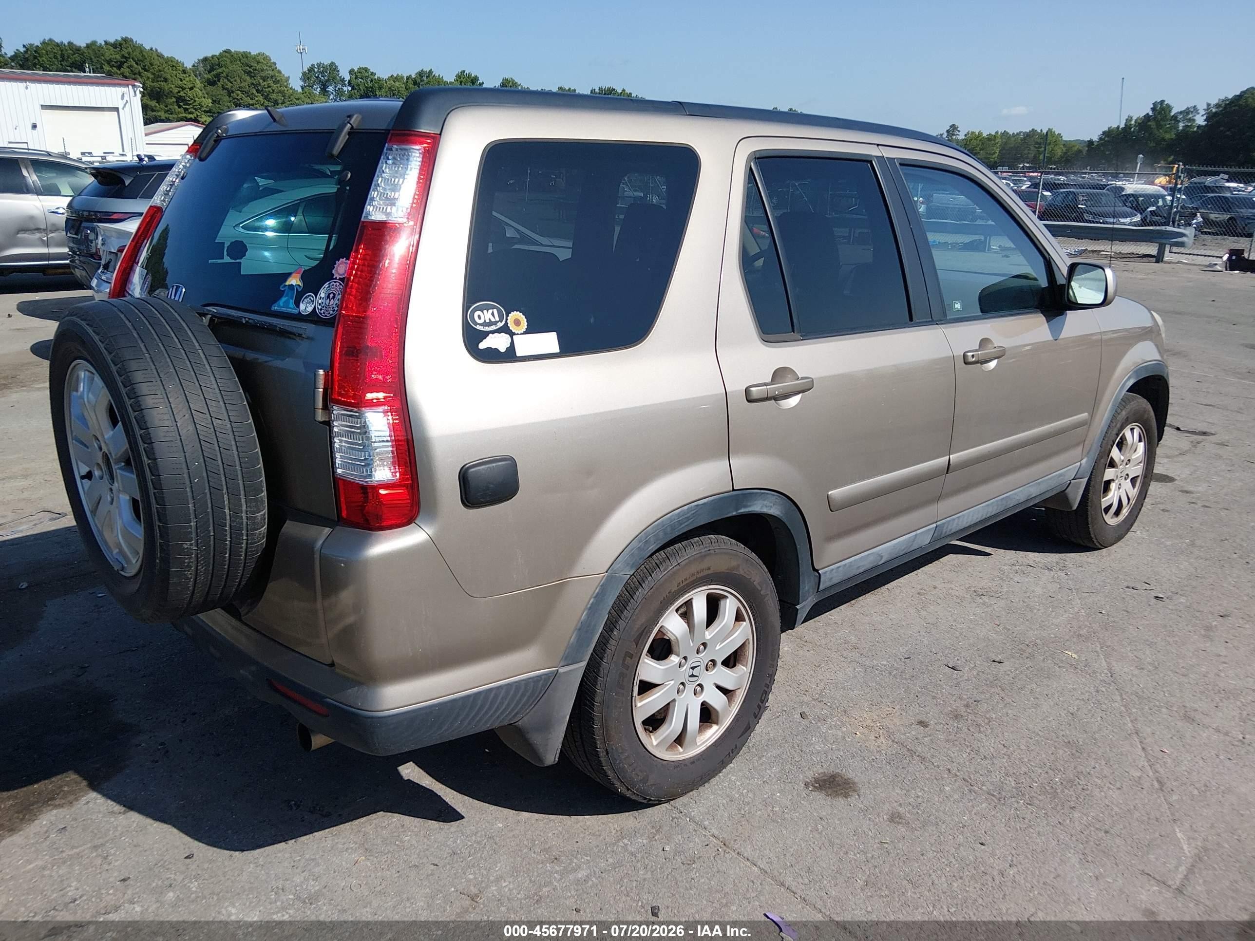 2006 Honda Cr-v Se Brown vin: SHSRD78906U404961