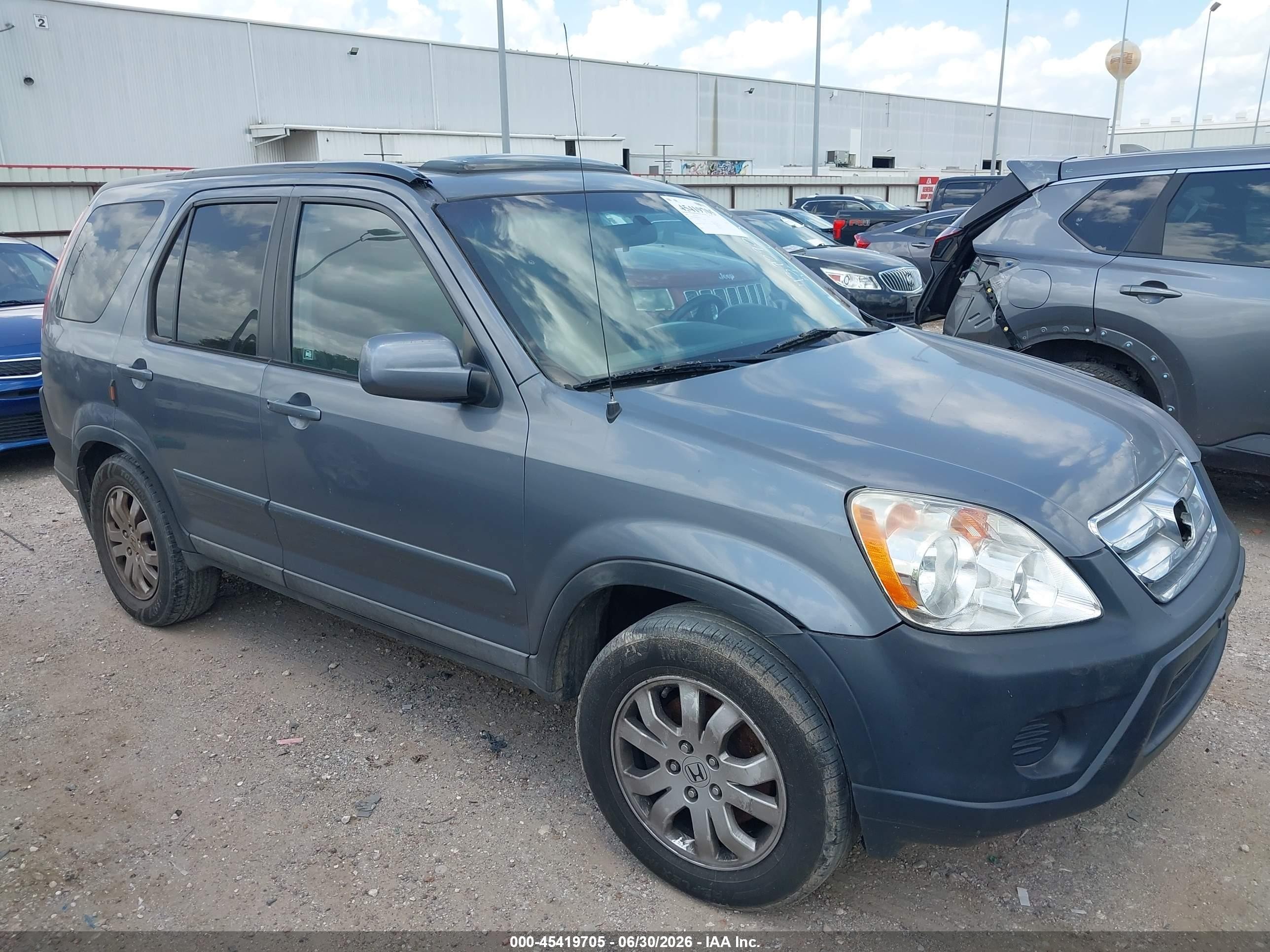 2006 Honda Cr-v Se Gray vin: SHSRD78906U439290