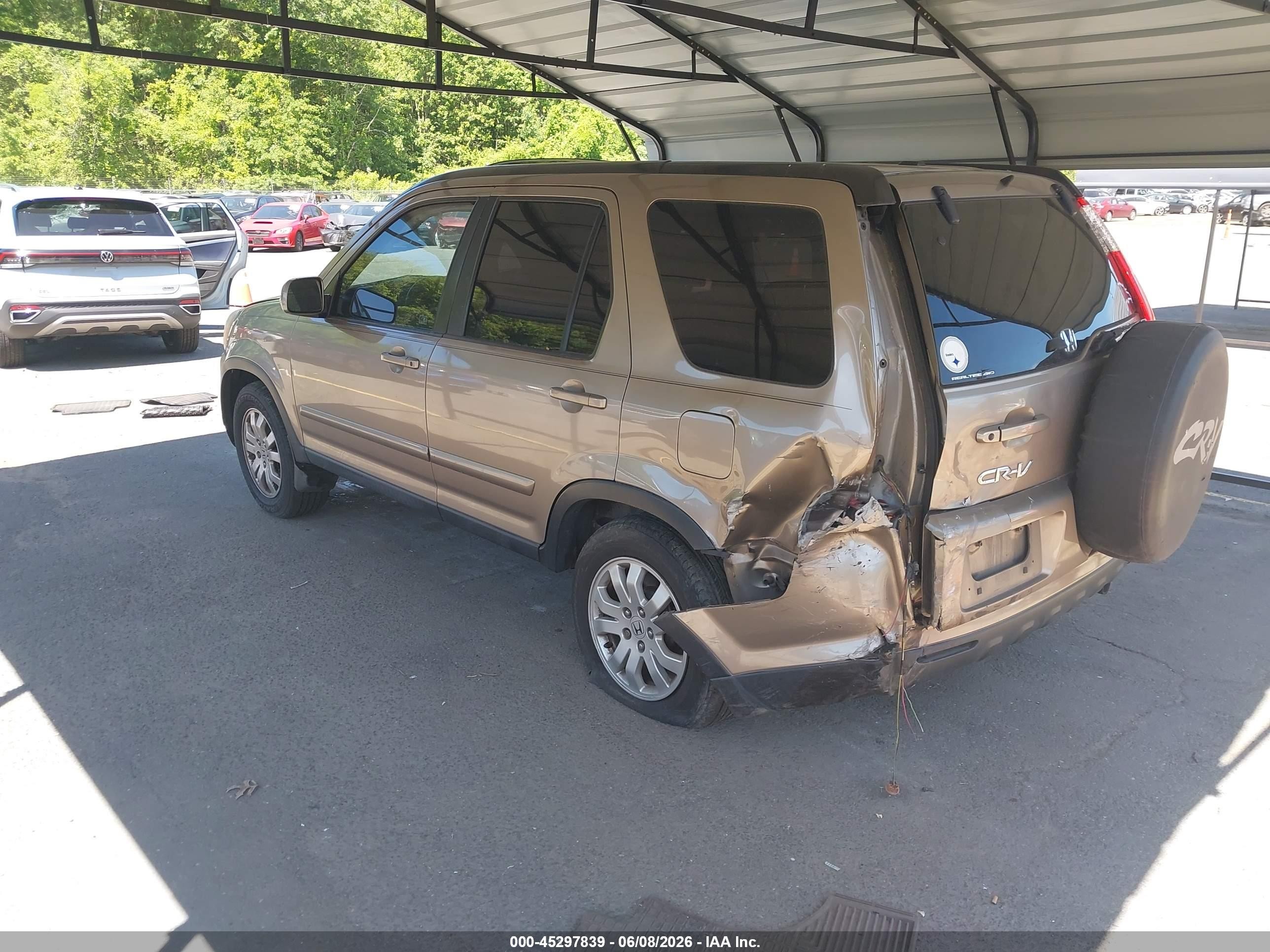 2005 Honda Cr-v Se Beige vin: SHSRD78915U323174