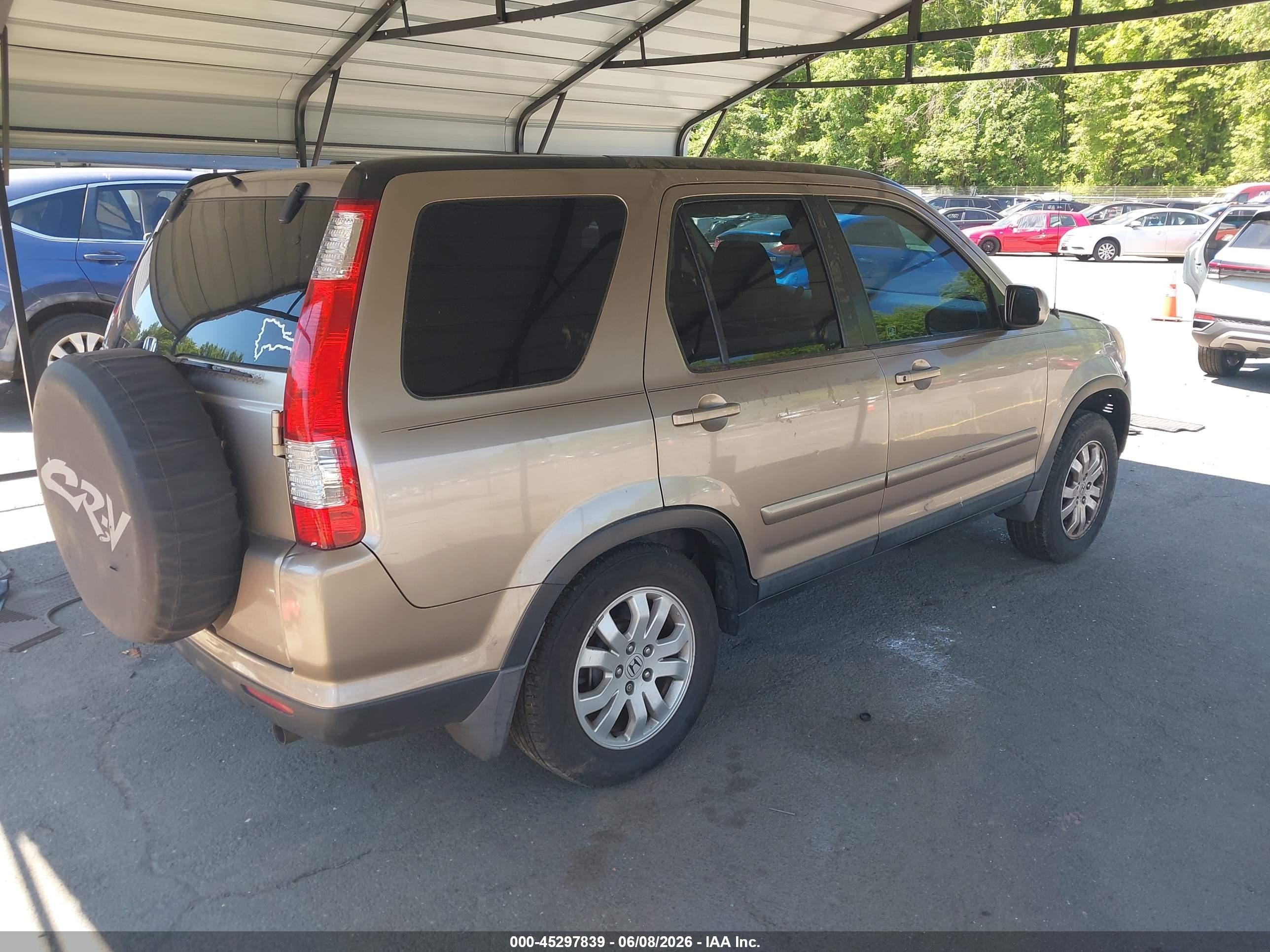 2005 Honda Cr-v Se Beige vin: SHSRD78915U323174
