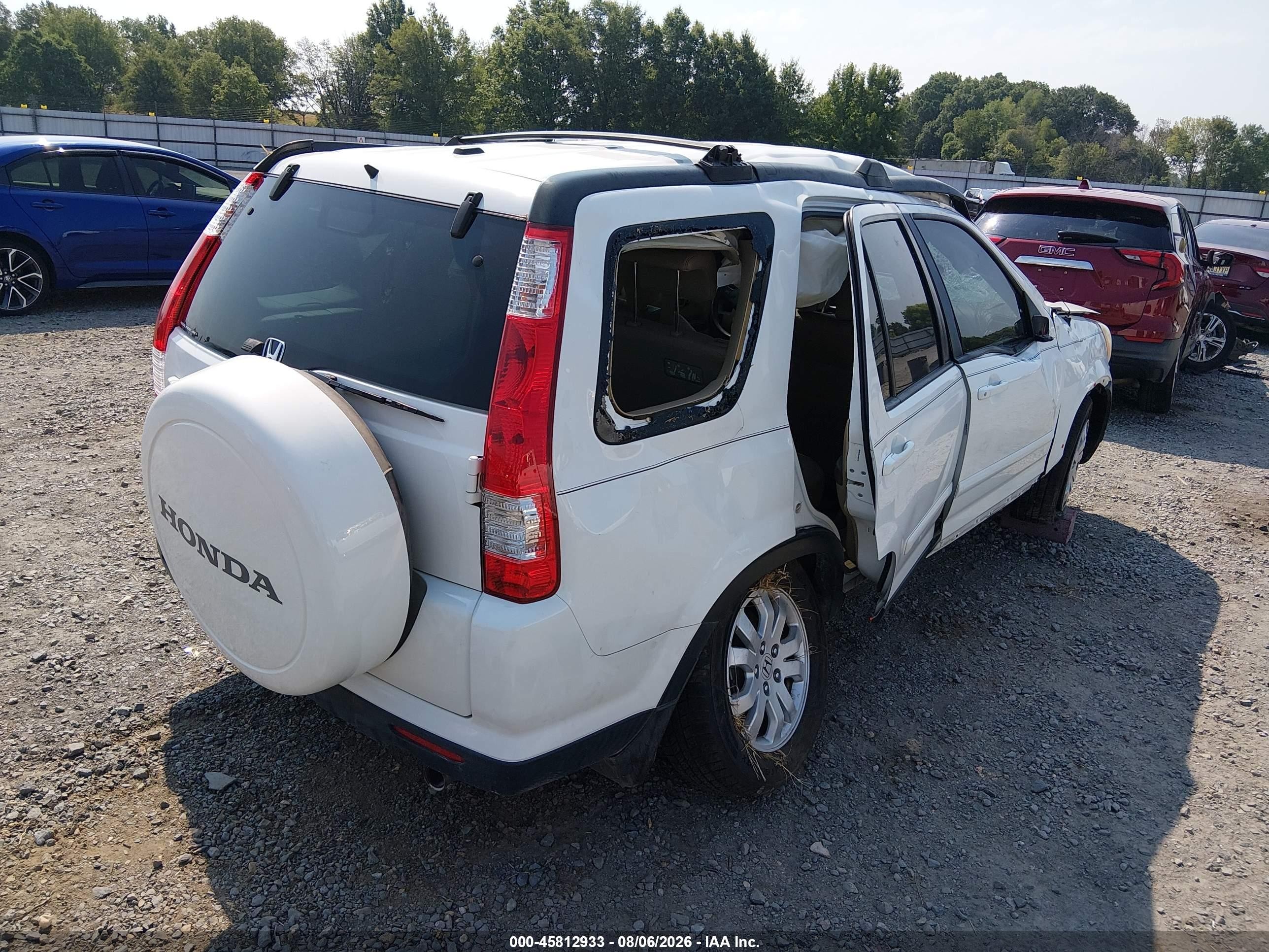 2005 Honda Cr-v Se White vin: SHSRD78915U325541