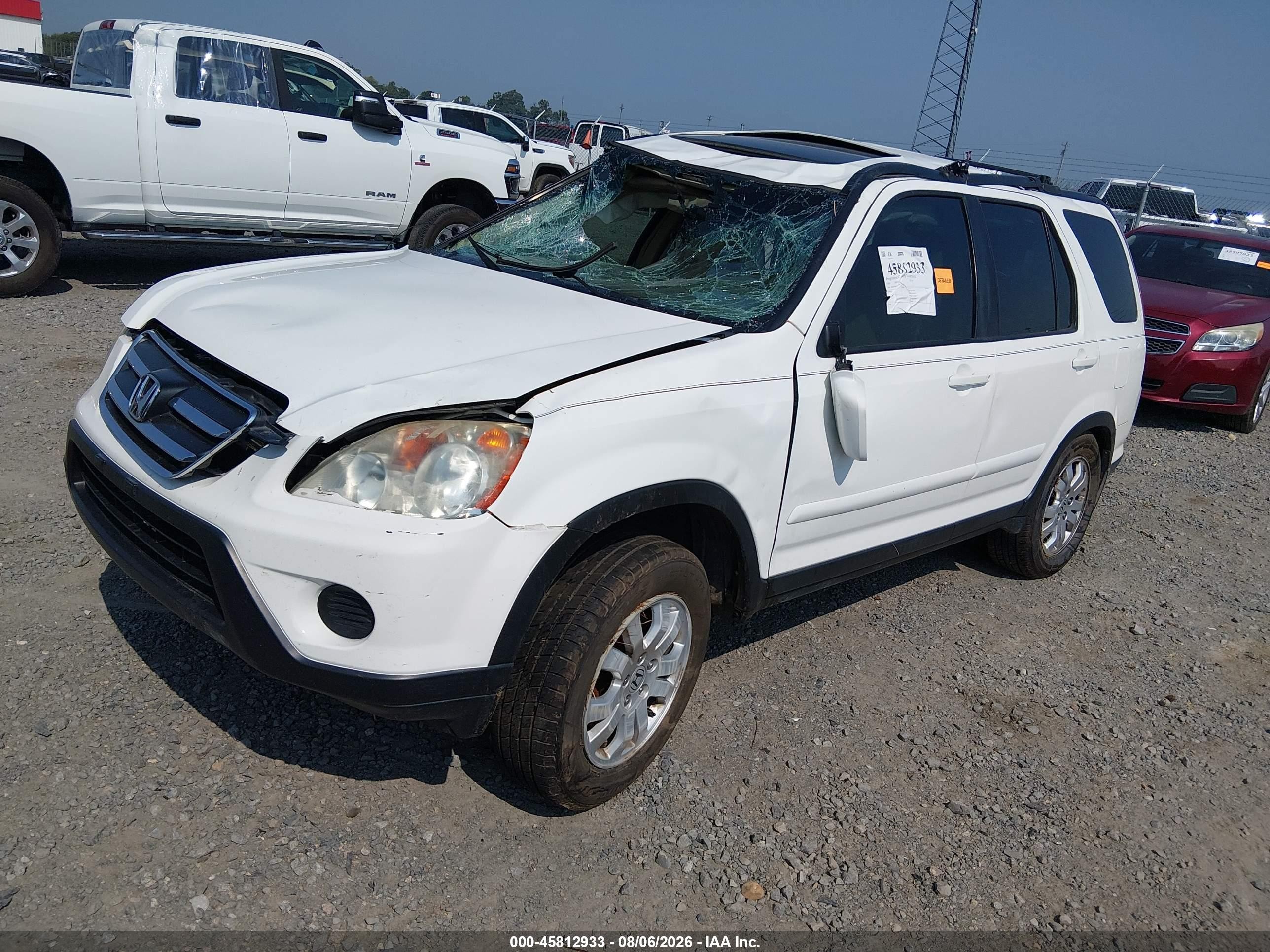2005 Honda Cr-v Se White vin: SHSRD78915U325541