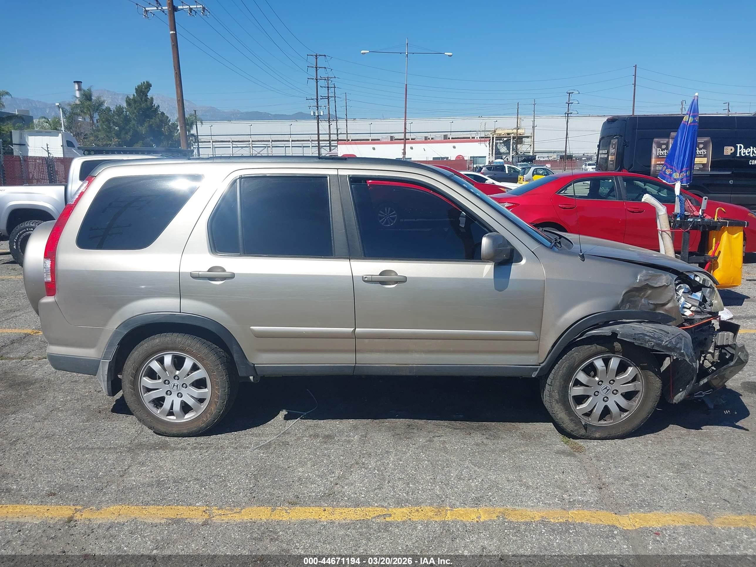 2006 Honda Cr-v Se Beige vin: SHSRD78916U442392