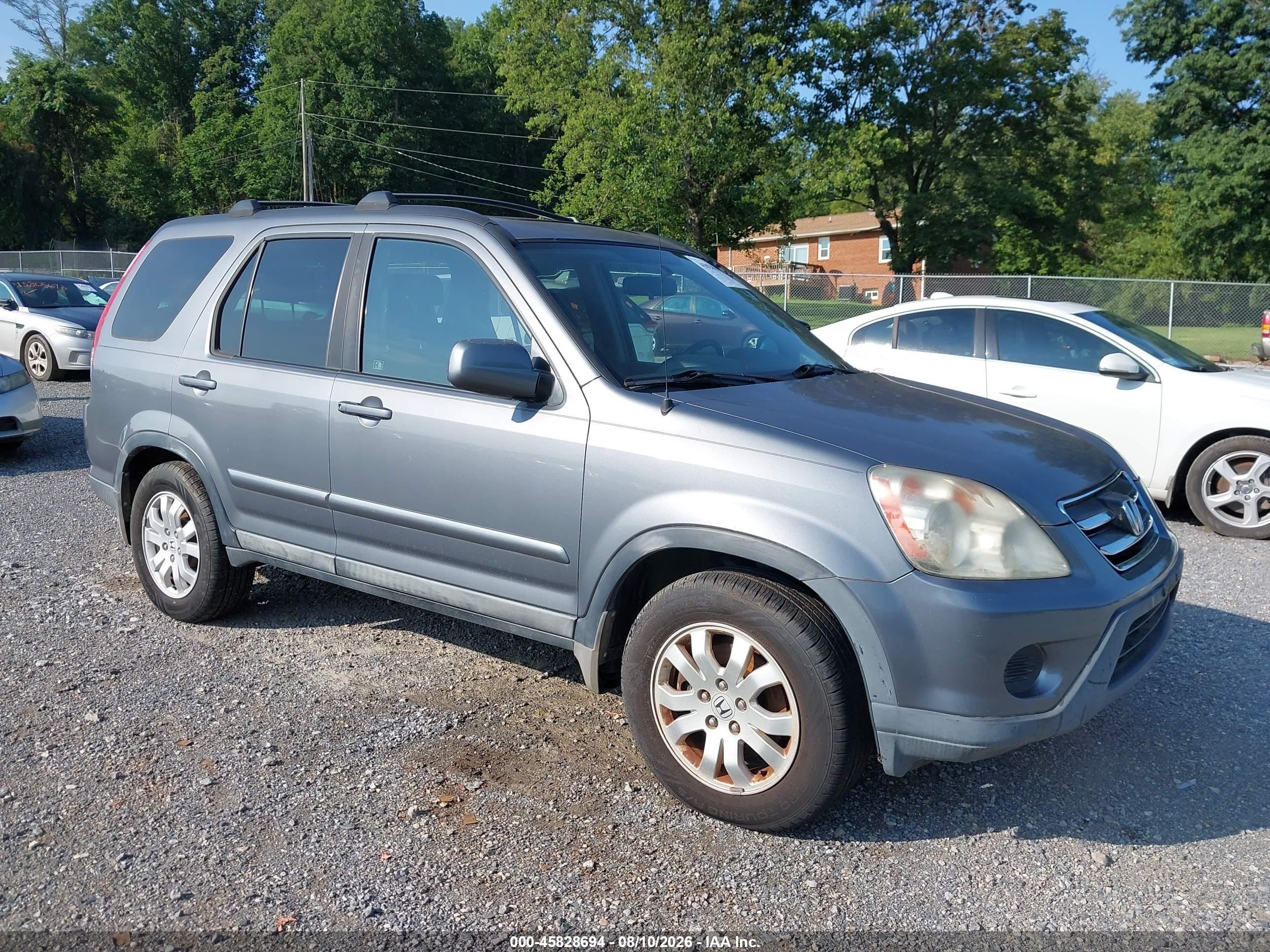 2005 Honda Cr-v Se Gray vin: SHSRD78925U319960
