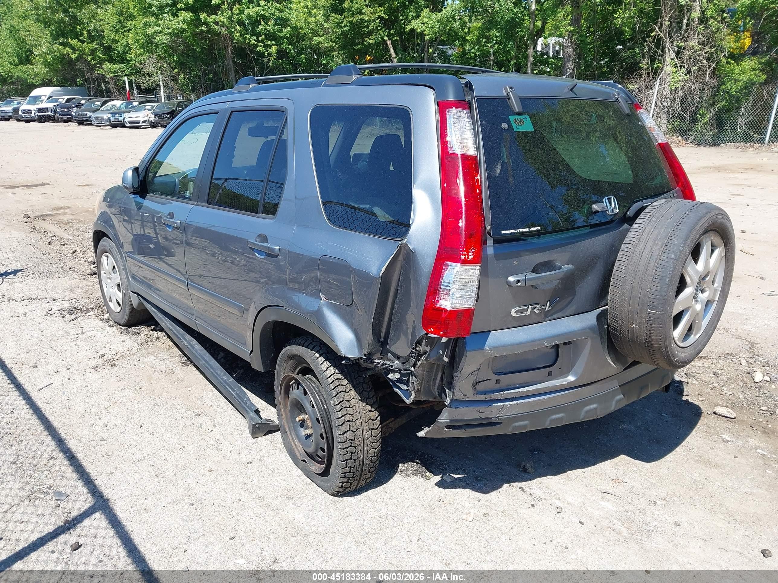 2005 Honda Cr-v Se Gray vin: SHSRD78945U338509