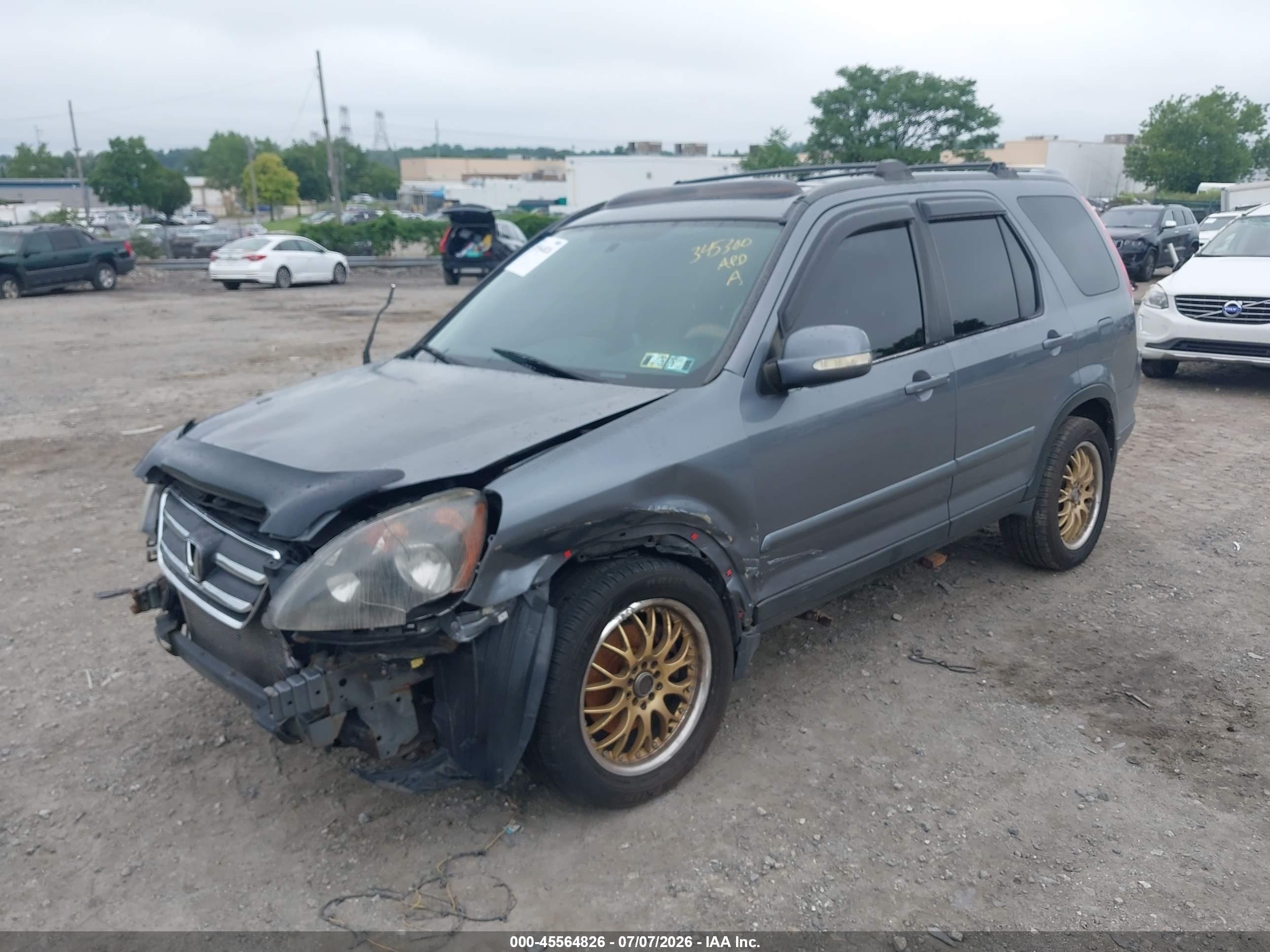 2006 Honda Cr-v Se Серый vin: SHSRD78956U405281
